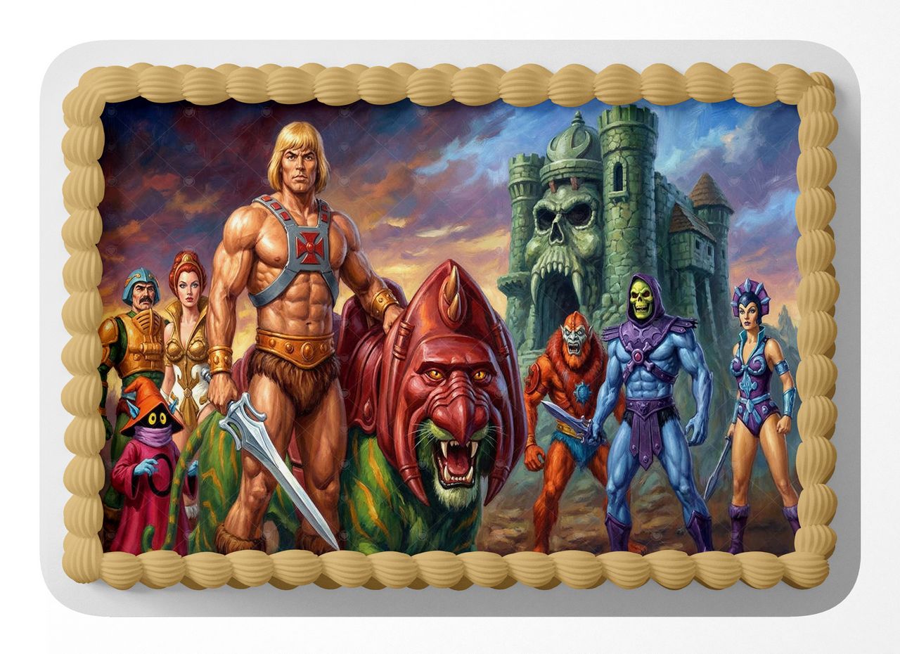 He Man and the Masters of the Universe Classic TV Cartoon edible cake topper