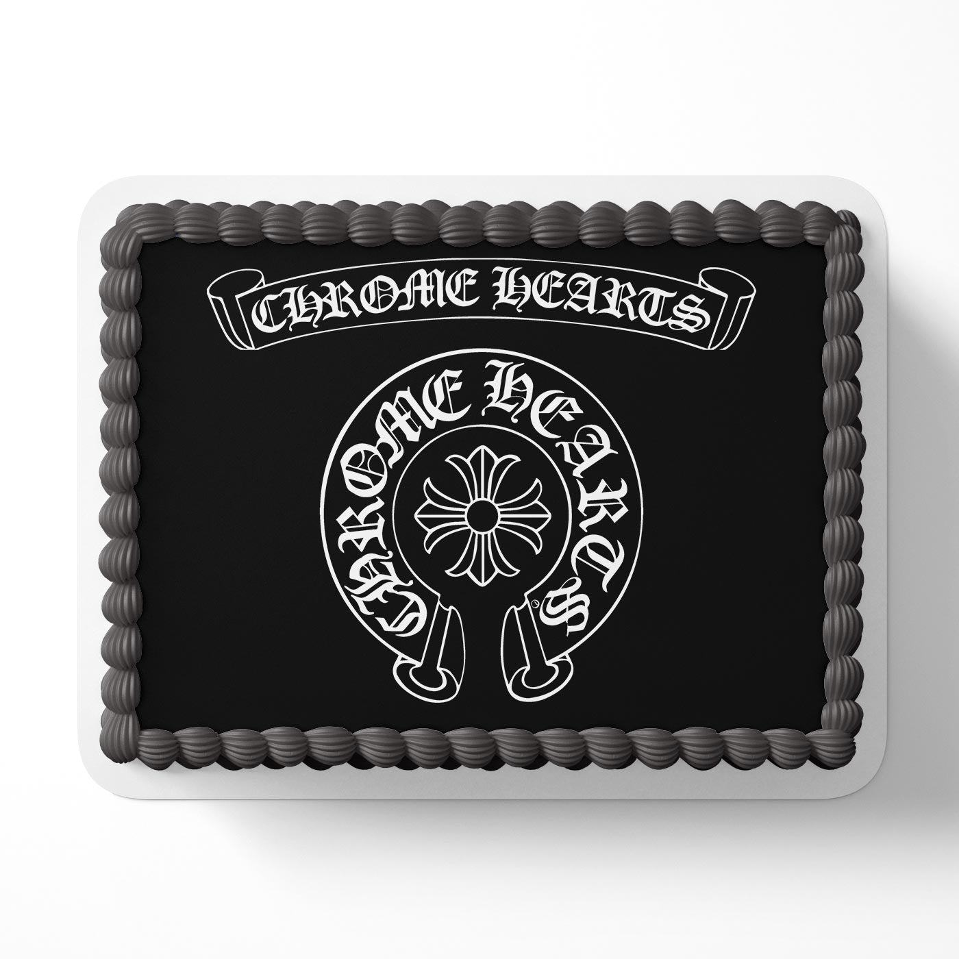 Chrome H Edible Cake Topper | Birthday Cake Decoration | Photo Cake Image