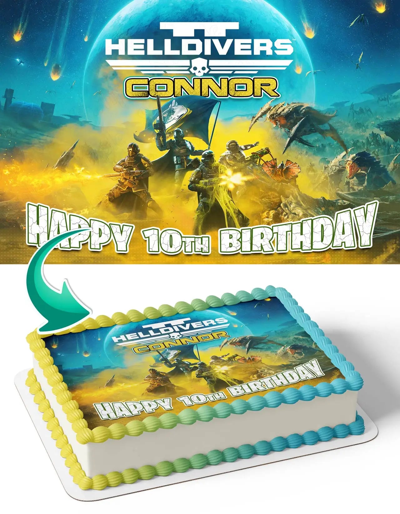 Hell Divers Edible Cake Topper