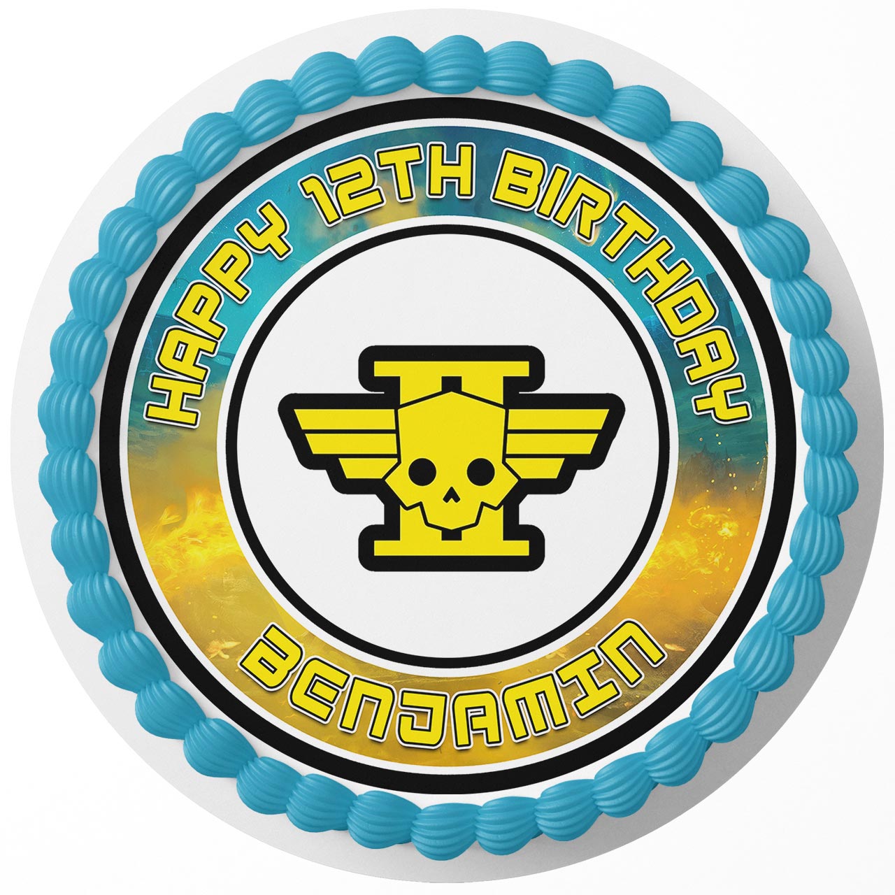 Helldivers 2 Round – Icing Sheet Birthday - Personalized Edible Cake Topper | Custom Icing Sheet | Birthday Cake Decoration | Photo Cake Image