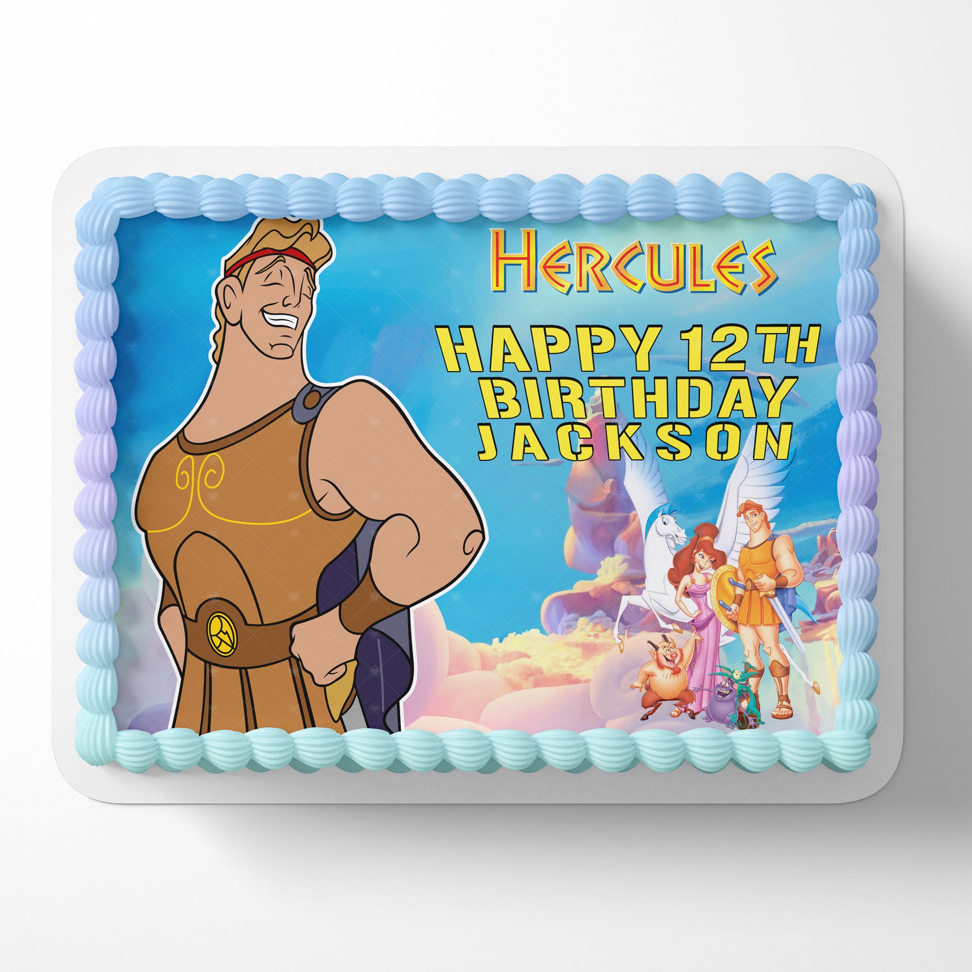 Hercules – Icing Sheet - Personalized Edible Cake Topper | Custom Icing Sheet | Birthday Cake Decoration | Photo Cake Image