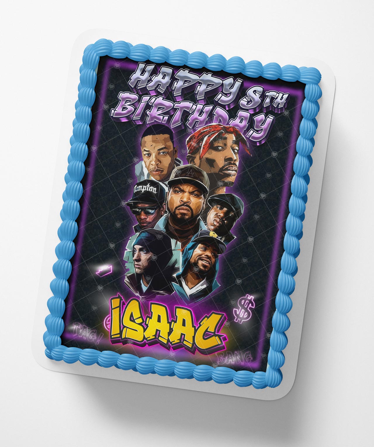 90s Hip Hop Rap West Coast Classic OG Edible Cake Topper