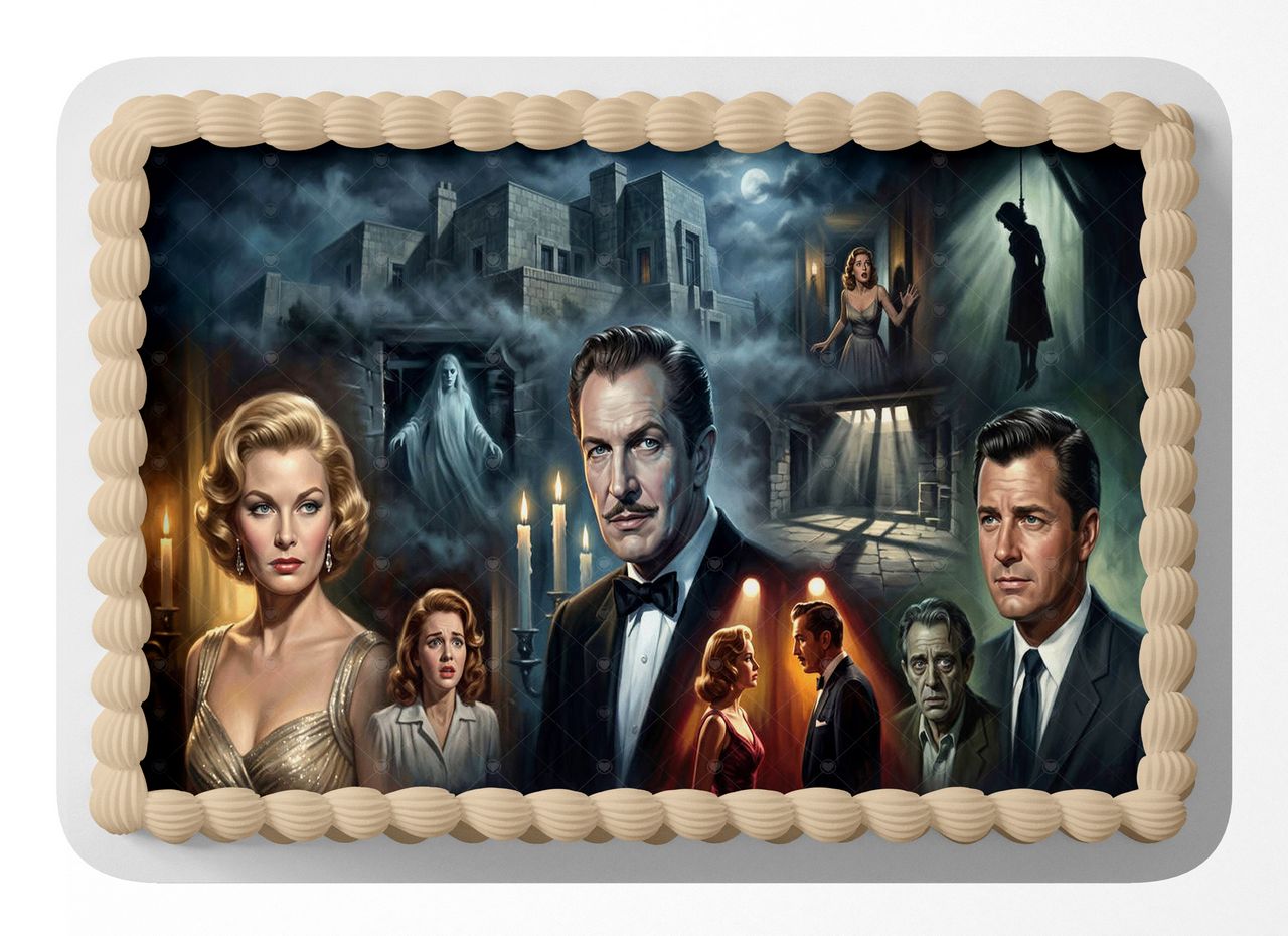 House on Haunted Hill Classic Film edible cake topper