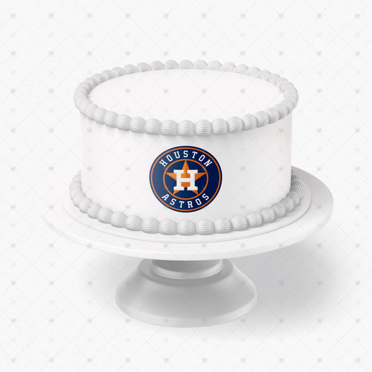 Houston Astros Logo Edible Cake Wrap Strip – Icing Sheet Cake Sid - Personalized Edible Cake Topper | Custom Icing Sheet | Birthday Cake Decoration