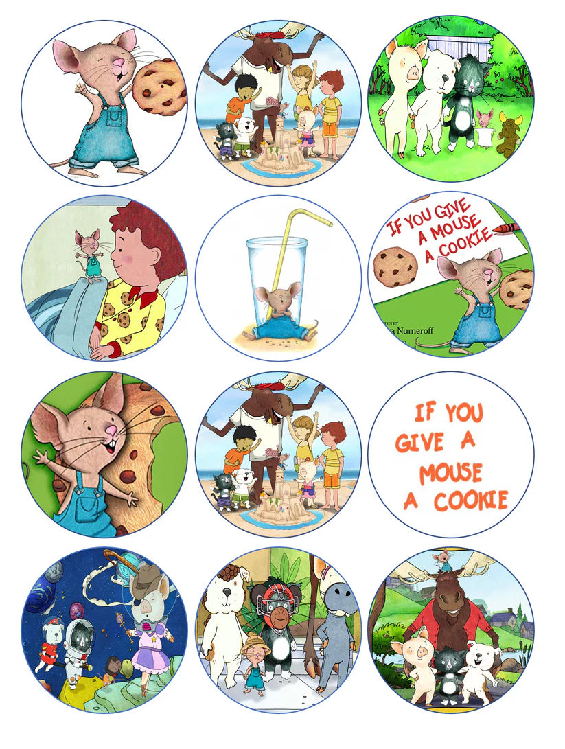 If You Give a Mouse a Cookie Edible Cupcake Toppers Icing Sheet or Wafer Paper