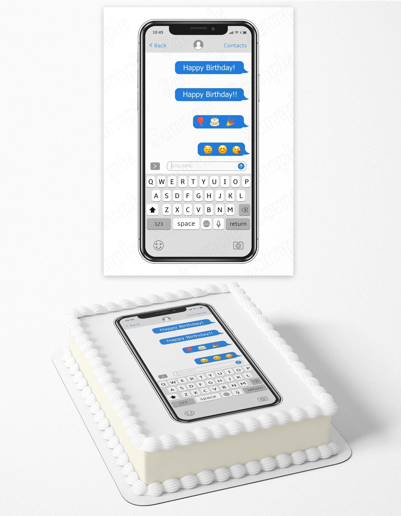 Iphone Apple Cellphone Emoji Edible Cake Topper