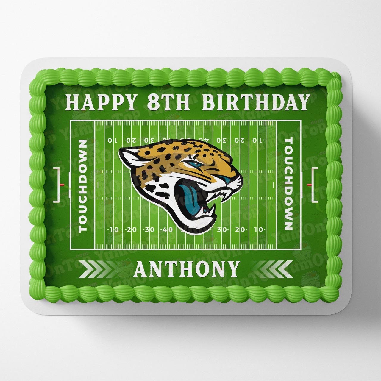 Jaguars Football American Fans Edible Cake Topper