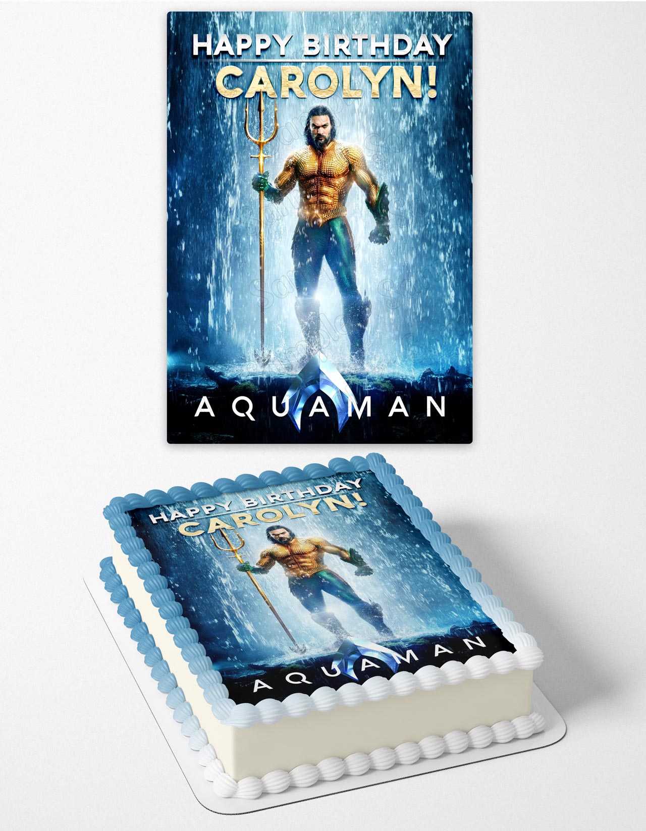 Jason Momoa Aquaman Edible Cake Topper