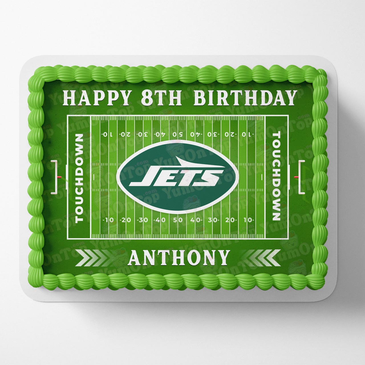 Jets Football American Fans Edible Cake Topper