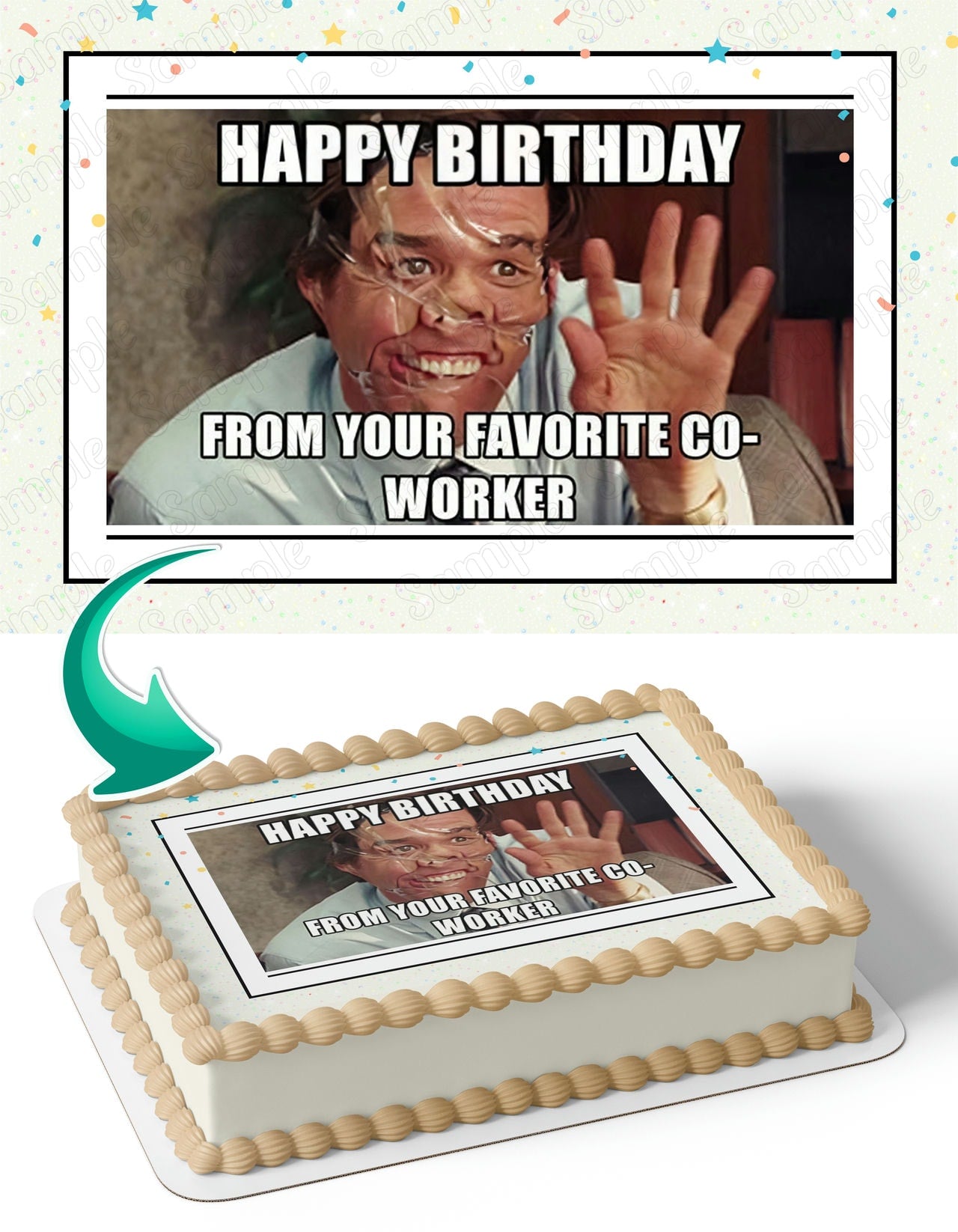 Jim Carrey Meme Edible Cake Topper