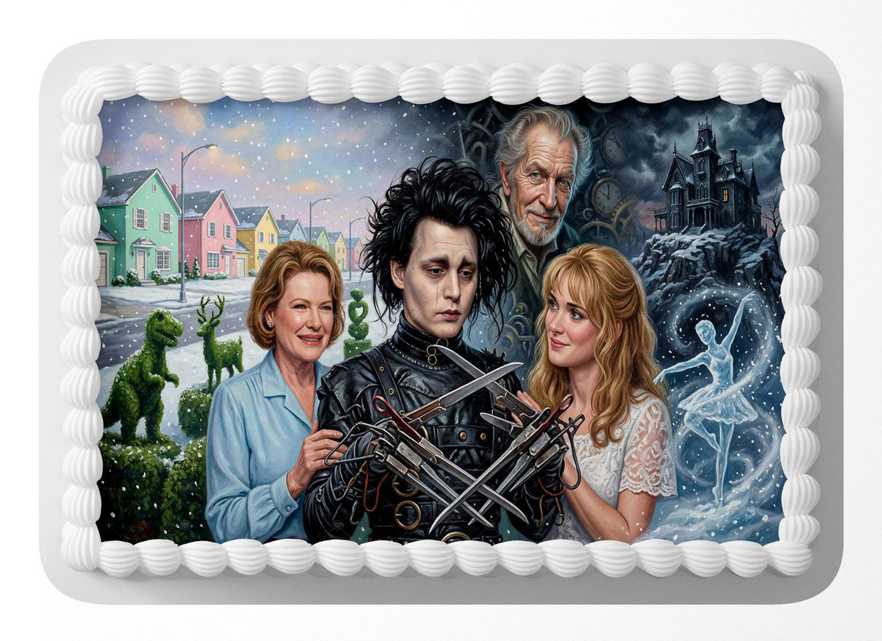 Johnny Depp Edward Scissorhands Classic Film edible cake topper