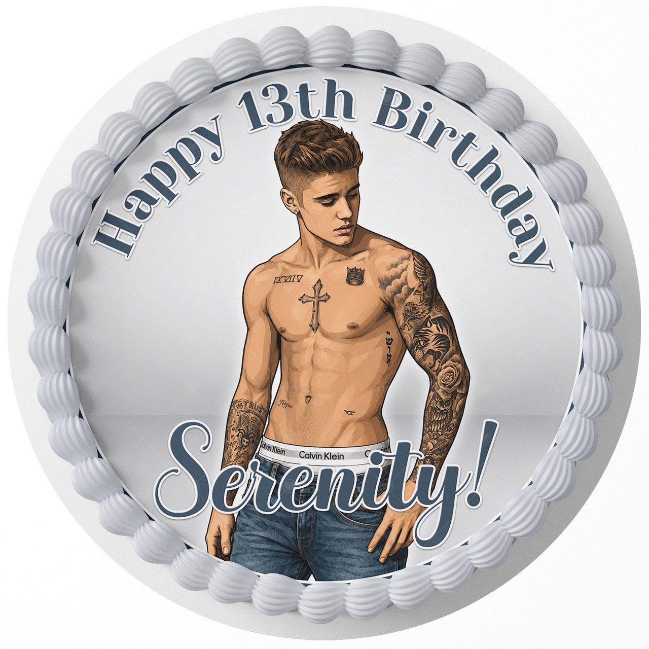 Justin Bieber – Icing Sheet - Personalized Edible Cake Topper | Custom Icing Sheet | Birthday Cake Decoration | Photo Cake Image