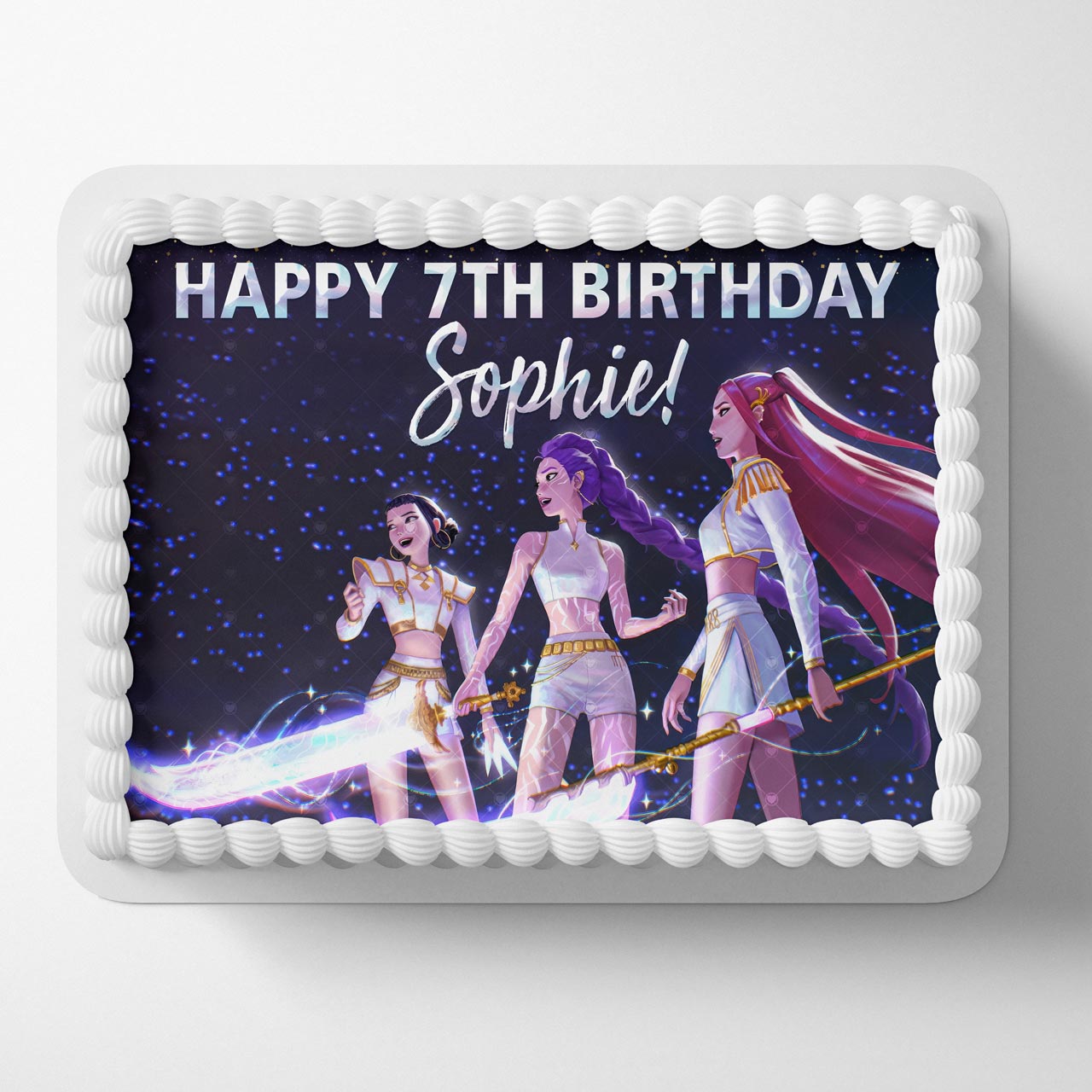 Demon Pop Hunters Girls Team Band Edible Cake Topper