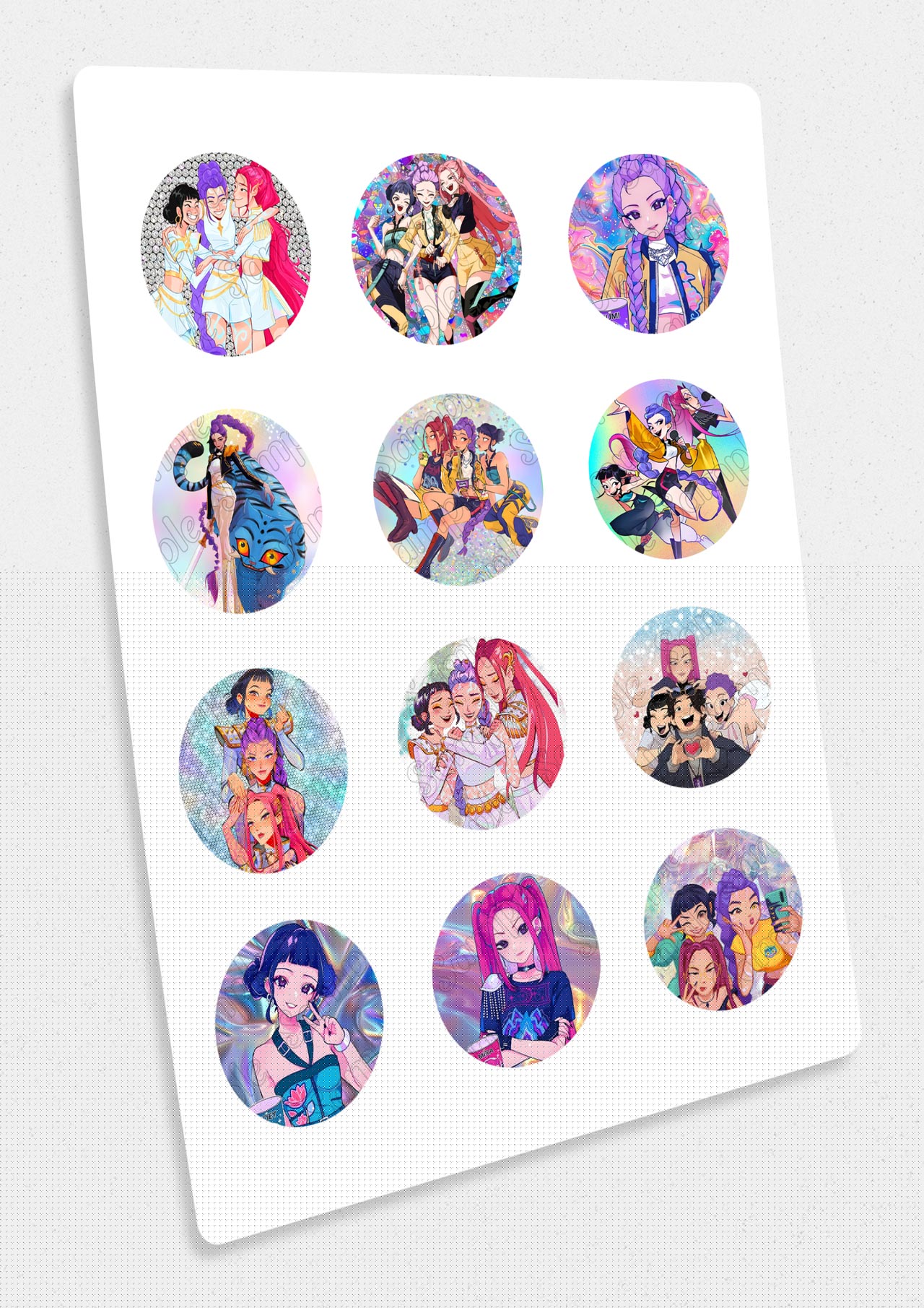 K Pop Demon Hunters Edible Cupcake Toppers – Round Icing Sheet Bi - Edible Cake Topper | Icing Sheet | Birthday Cake Decoration