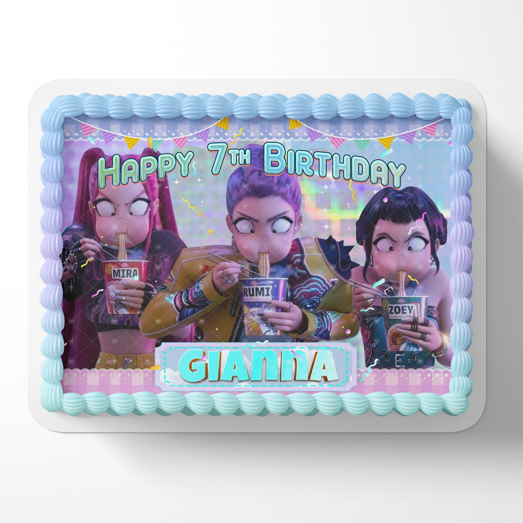 KPop Team Girls Ramen Edible Cake Topper