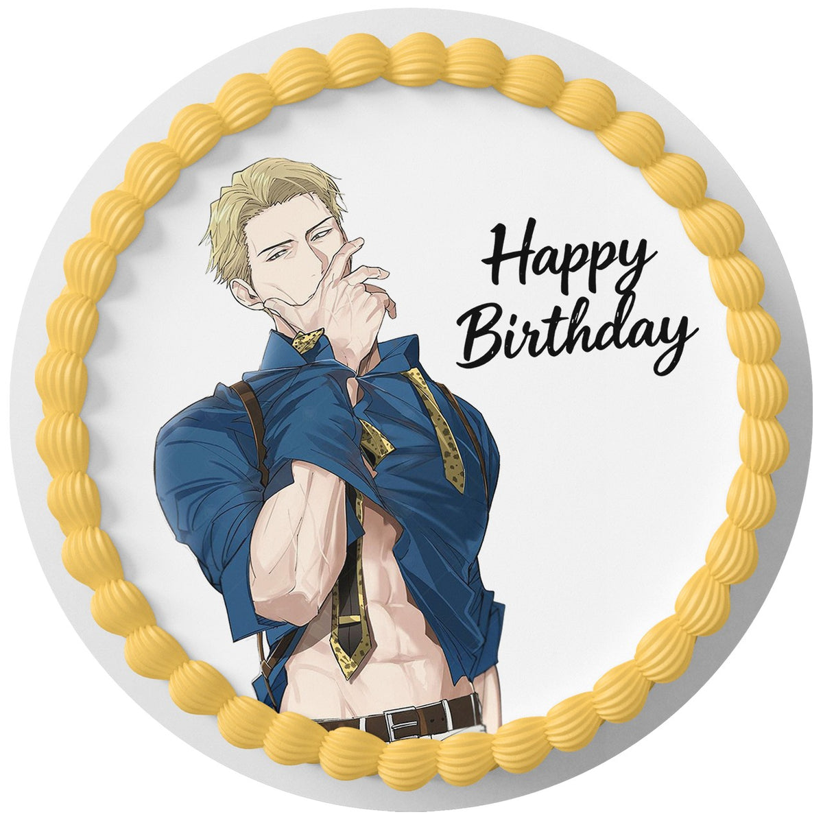 Kento Nanami JK Edible Cake Topper Round Personalized Edible Cake Topper | Custom Icing Sheet | Birthday Cake Decoration