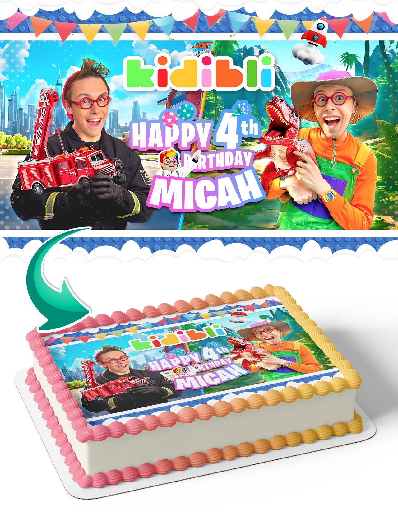 Kidibli Kids Fun Edible Cake Topper