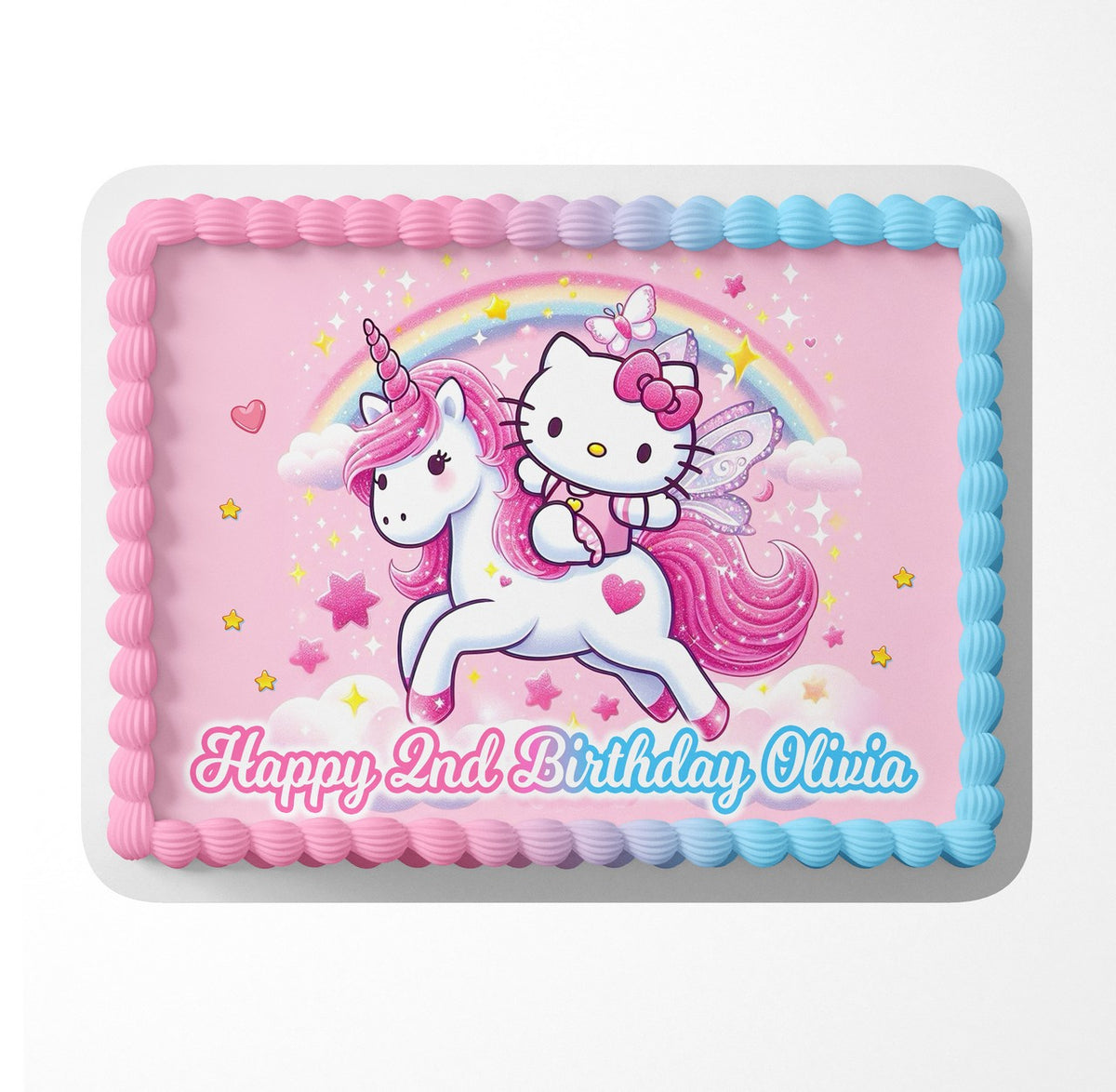 Kitty Unicorn Clouds Edible Cake Topper