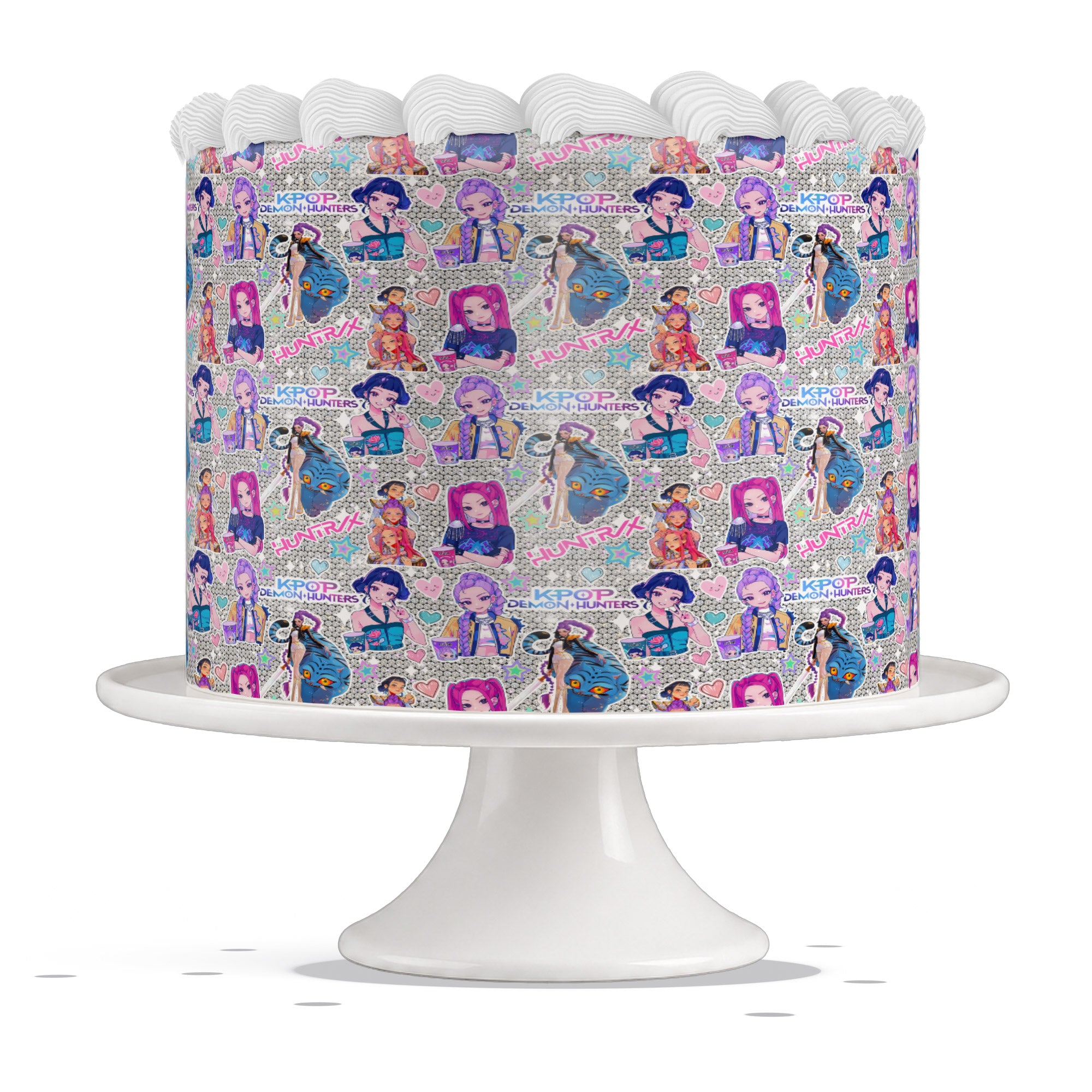 Kpop Demon Hunters Glitter Edible Cake Wrap Strip – Icing Sheet C - Edible Cake Topper | Icing Sheet | Birthday Cake Decoration