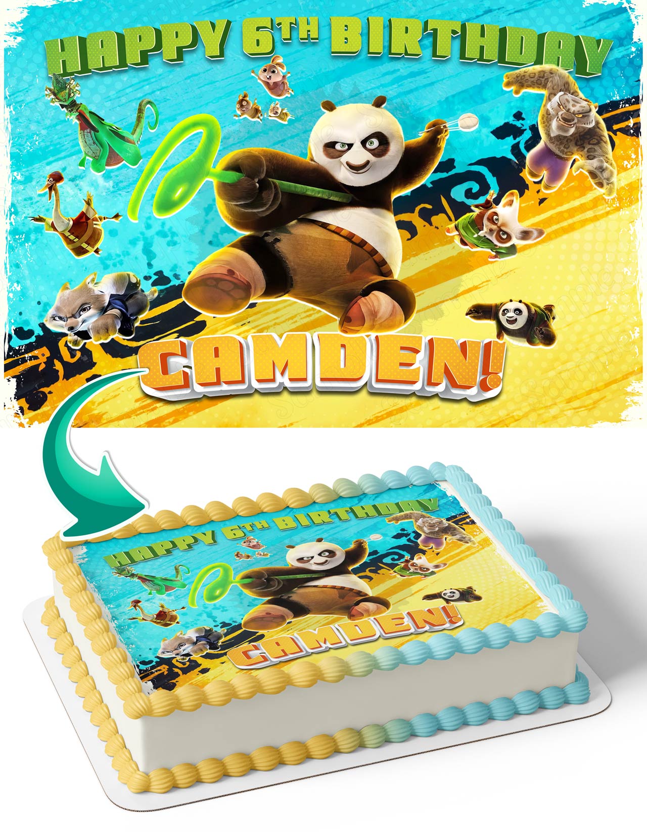 Kung Fu Panda 4 Edible Cake Topper