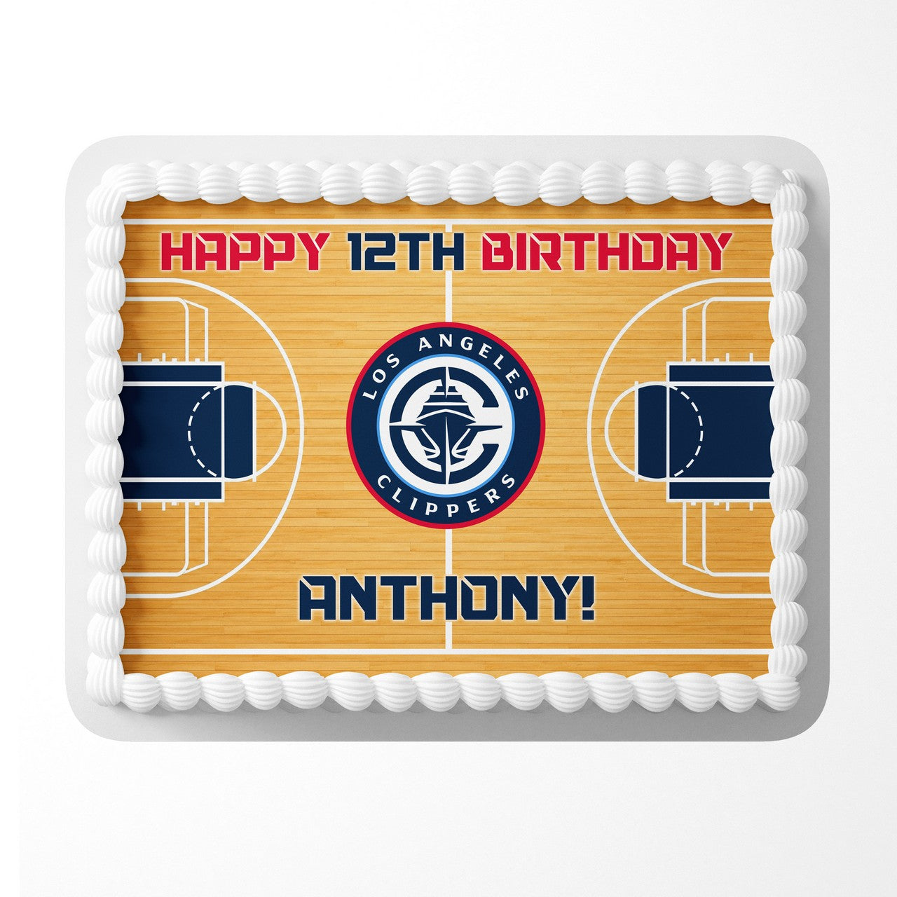 LA Clippers Basketball Edible Cake Image - Edible Cake Topper Birthday Cake Decoration