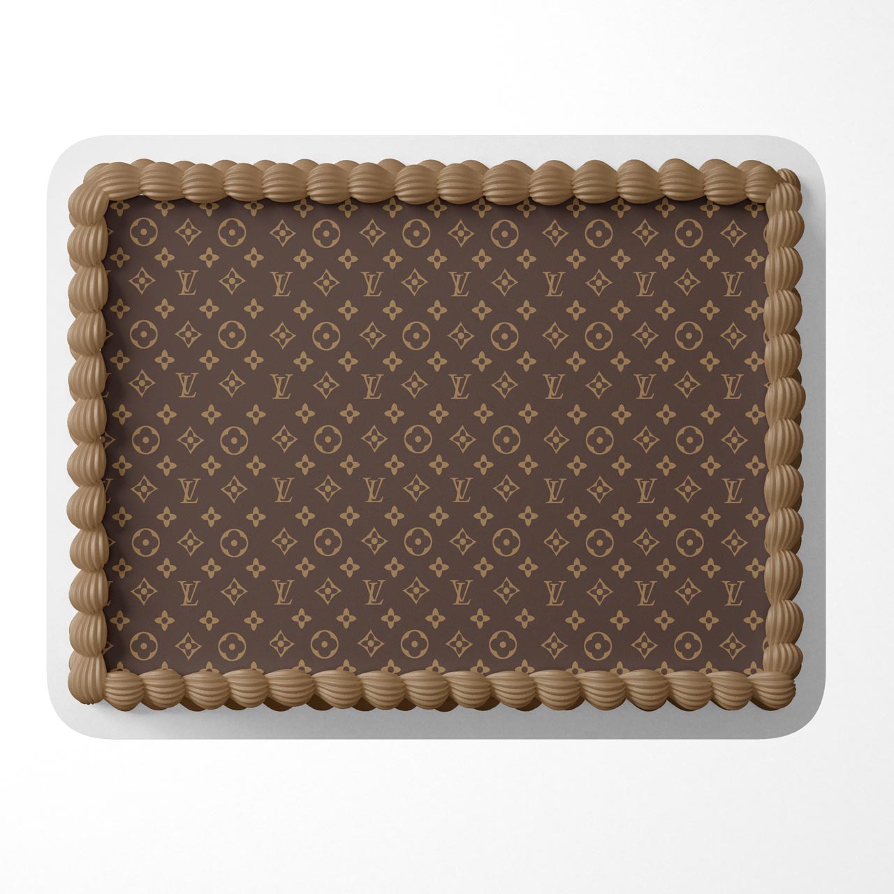 LV Pattern Edible Cake Topper