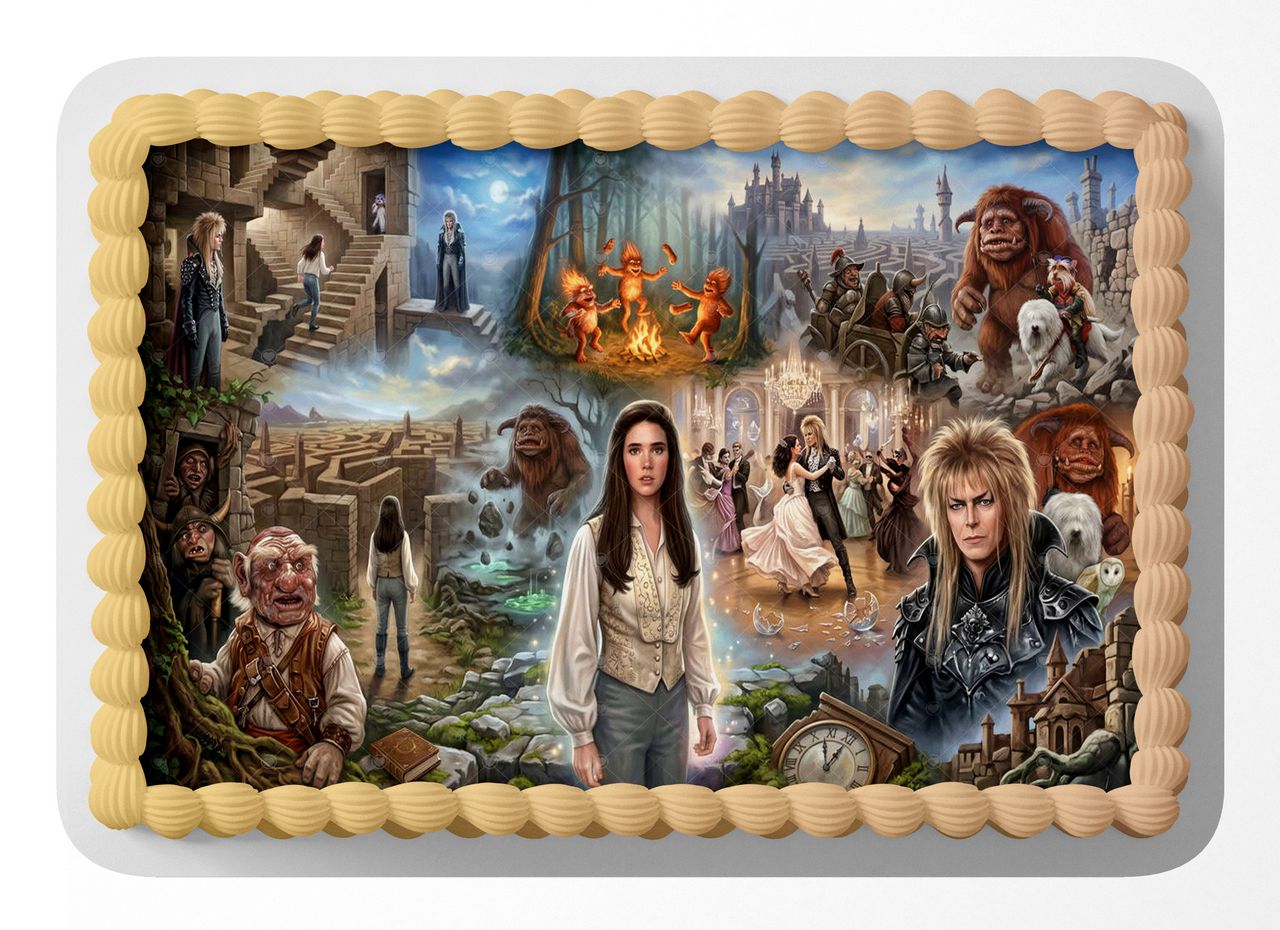 Labyrinth Classic Musical Film edible cake topper