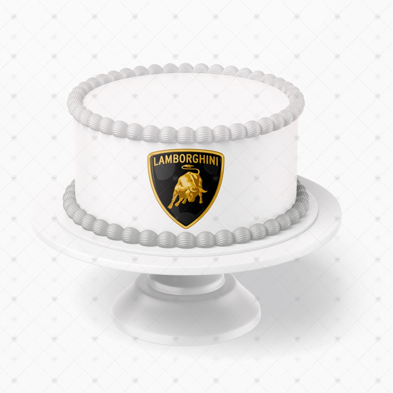 Lamborghini Logo Edible Cake Wrap Strip – Icing Sheet Cake Side D - Personalized Edible Cake Topper | Custom Icing Sheet | Birthday Cake Decoration