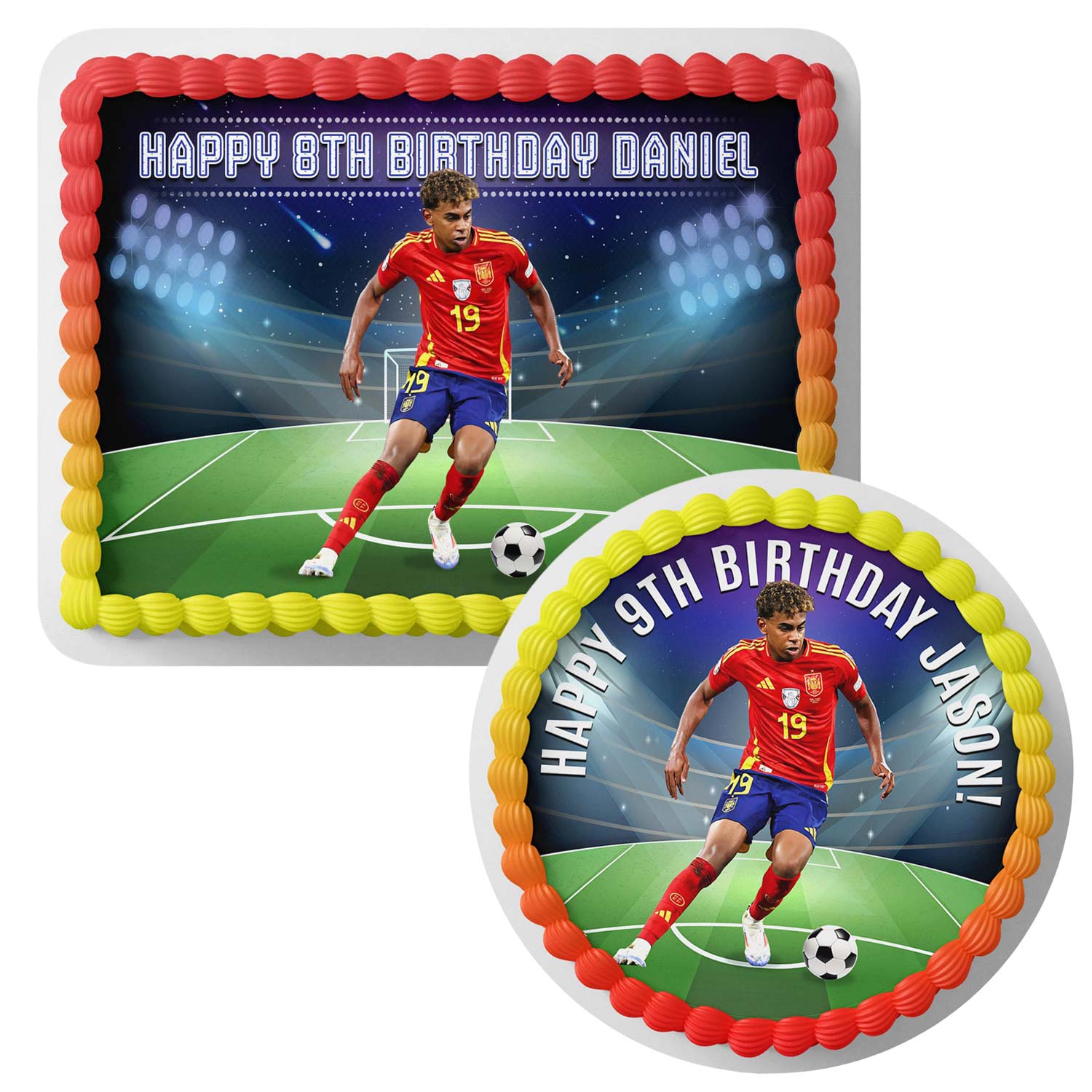 Lamine Yamal Spain – Icing Sheet - Personalized Edible Cake Topper | Custom Icing Sheet | Birthday Cake Decoration | Photo Cake Image