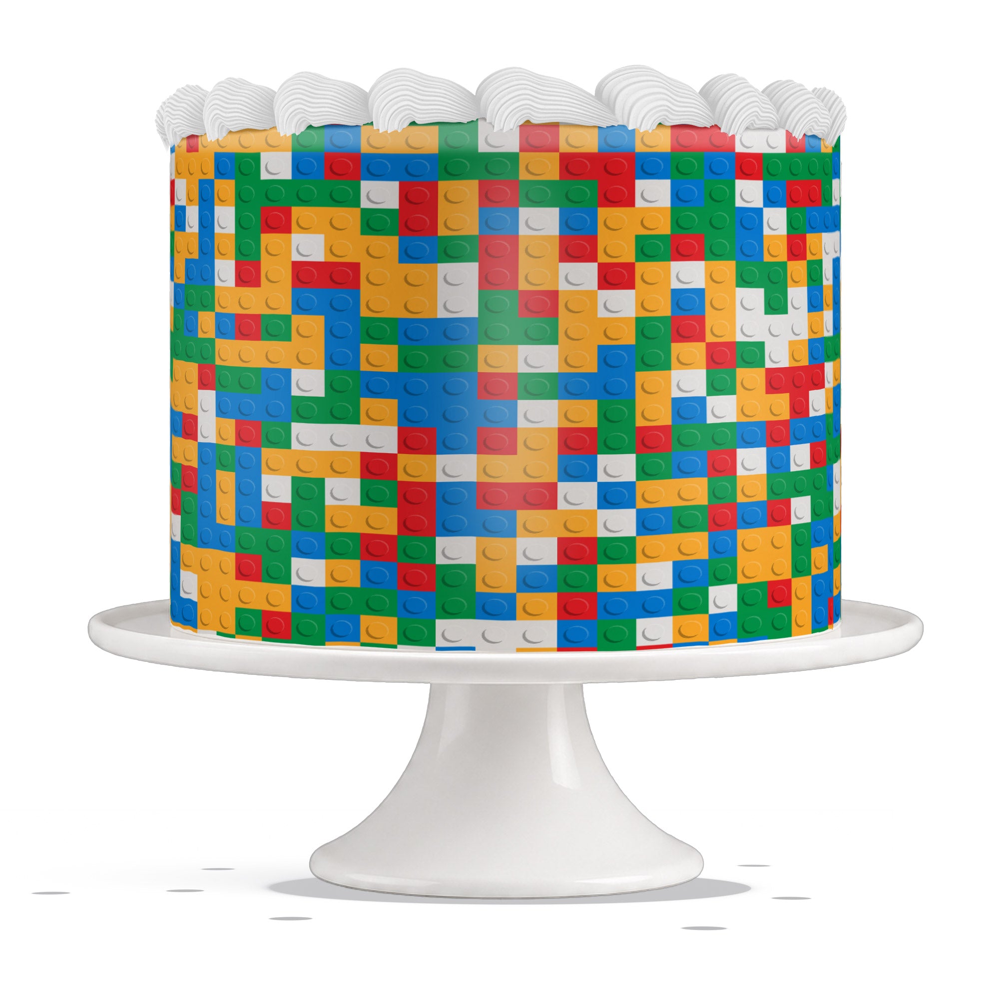 Lego Bricks Colorful Edible Cake Wrap Strip – Icing Sheet Cake Si - Edible Cake Topper | Icing Sheet | Birthday Cake Decoration