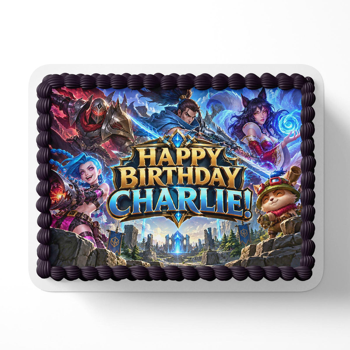 League of Legends Edible Cake Topper | Birthday Cake Decoration | Photo Cake Image | Custom Edible Cake Topper