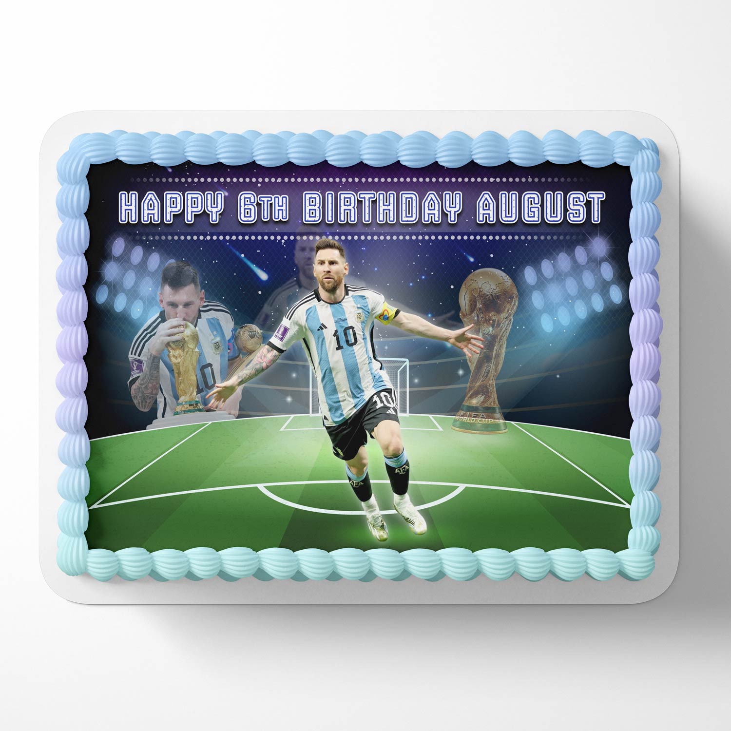 Leo Messi Futbol Edible Cake Topper