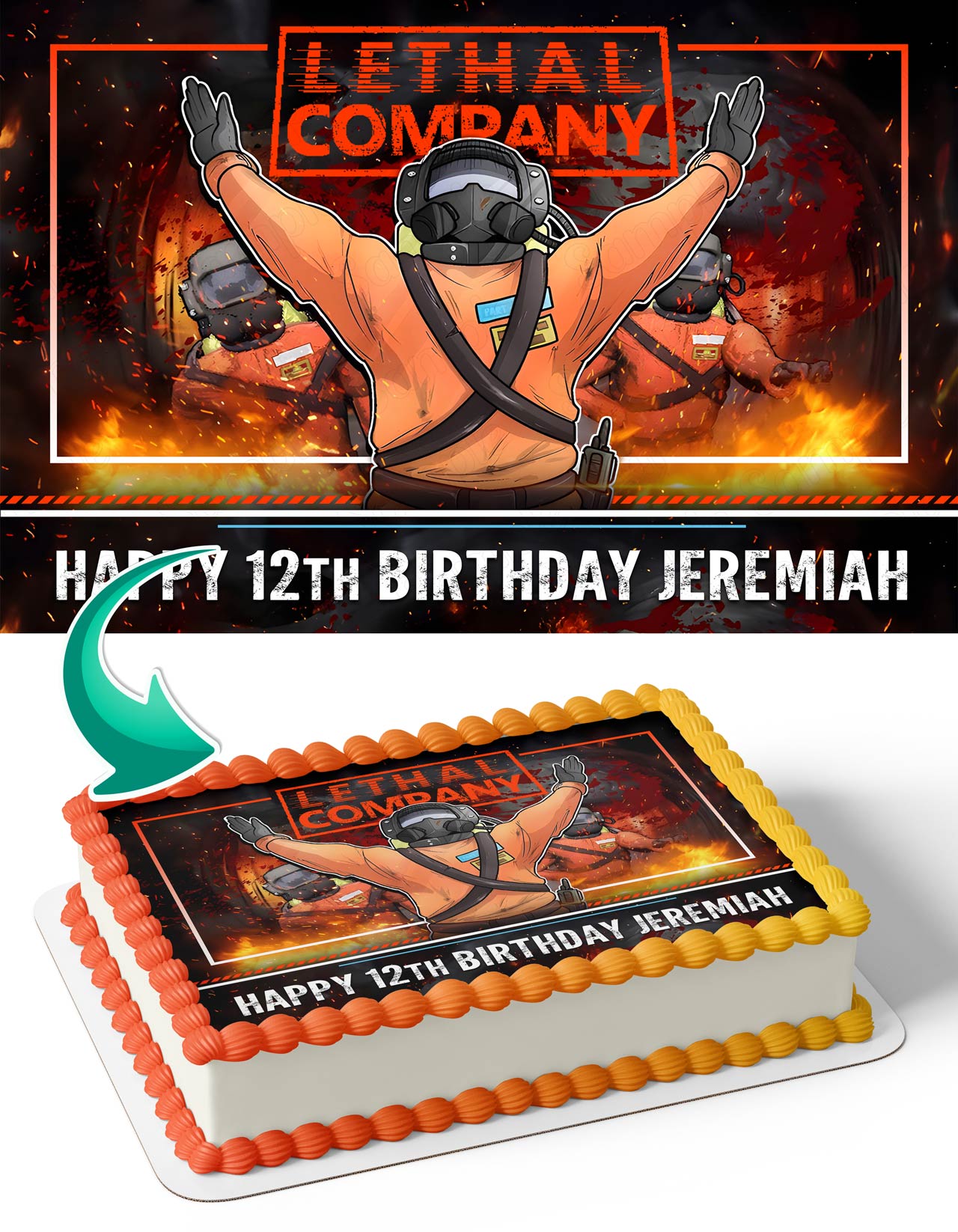 Lethal Company Video Game Edible Cake Topper