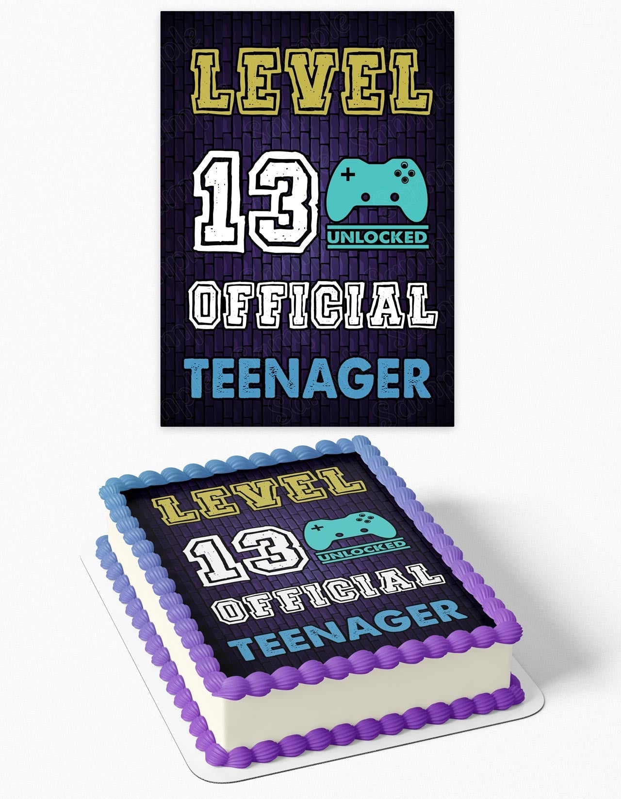 Level 13 Official Teenager Edible Cake Topper