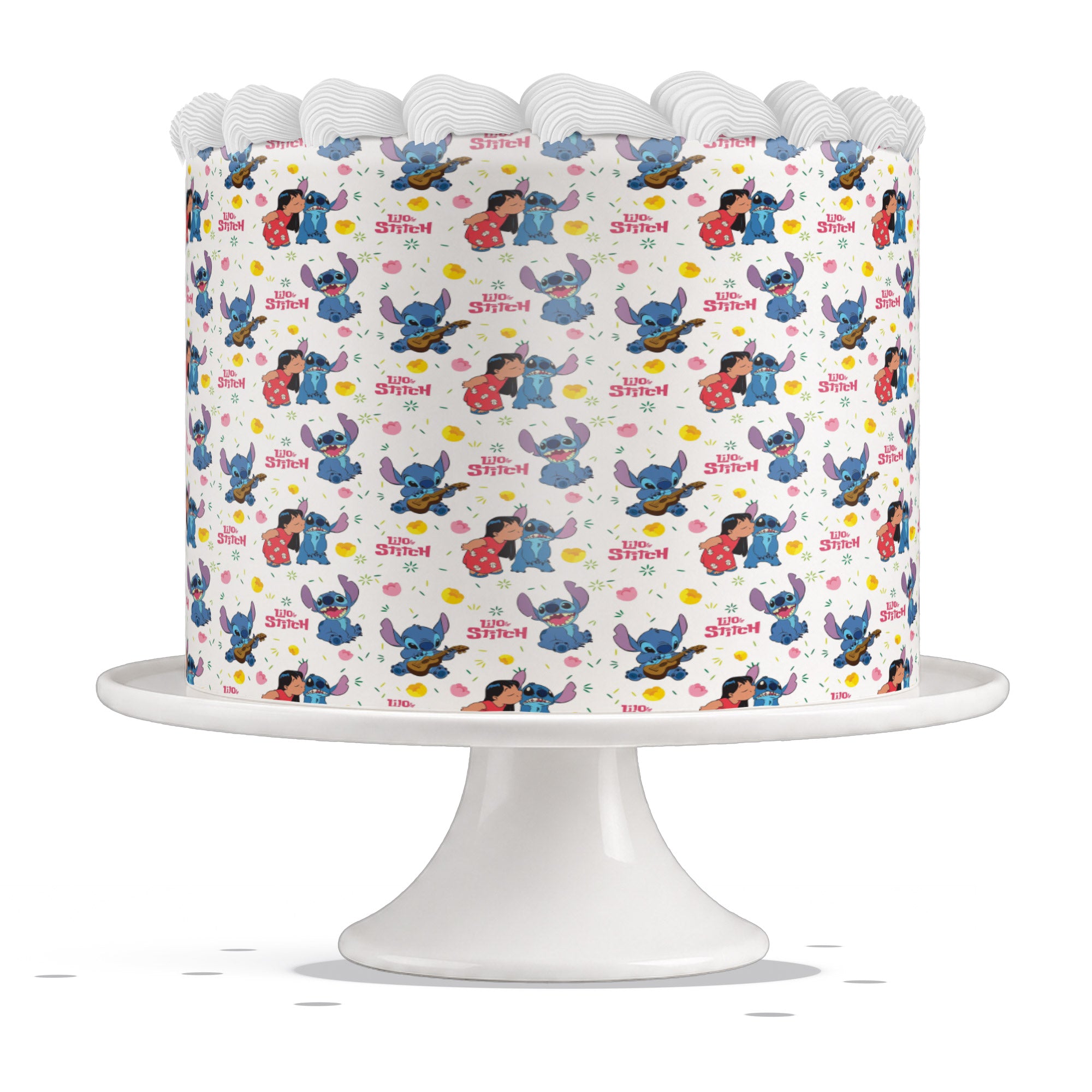 Lilo And Stitch White Edible Cake Wrap Strip – Icing Sheet Cake S - Edible Cake Topper | Icing Sheet | Birthday Cake Decoration