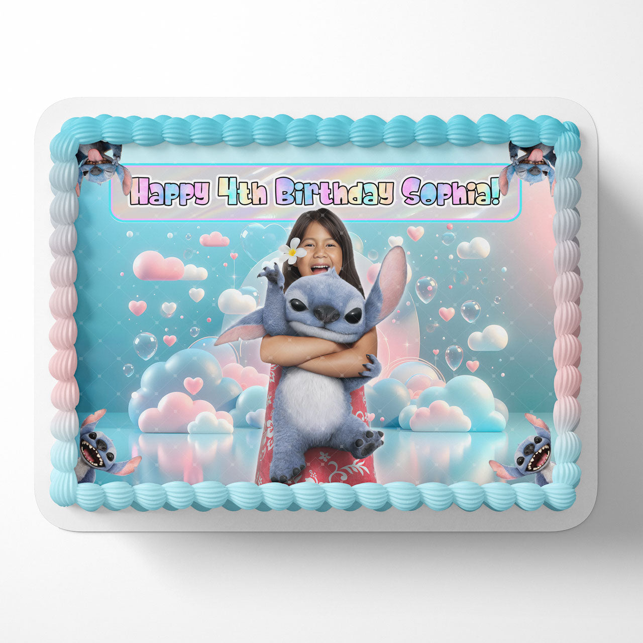Lilio and Kids Stihc Themed Cute Edible Cake Topper
