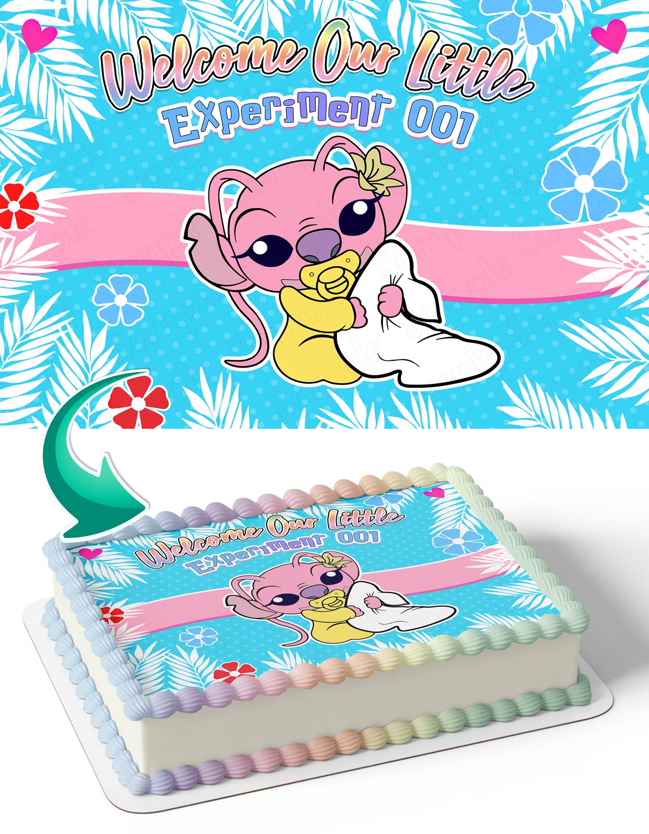 Lilio Kids Fun Sticsh Baby Angel Experiment 624 Edible Cake Topper