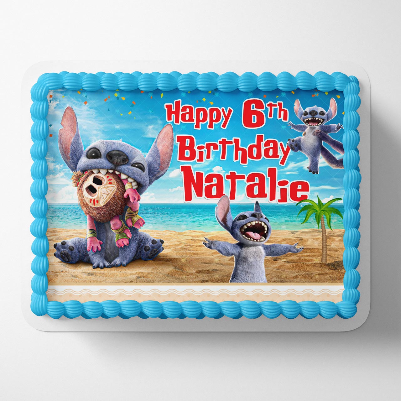 Lihlo kids Steich Movie Themed Edible Cake Topper