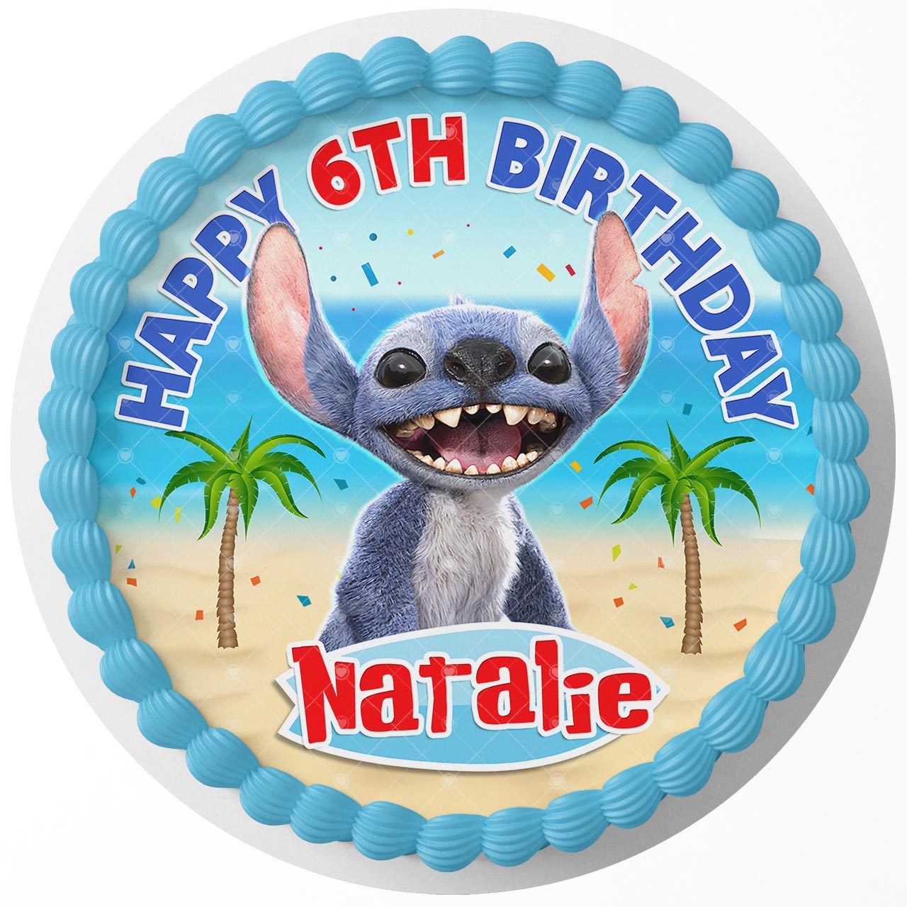 Lilo Stich kids Steich Movie Themed Round – Icing Sheet Birthday - Personalized Edible Cake Topper | Custom Icing Sheet | Birthday Cake Decoration