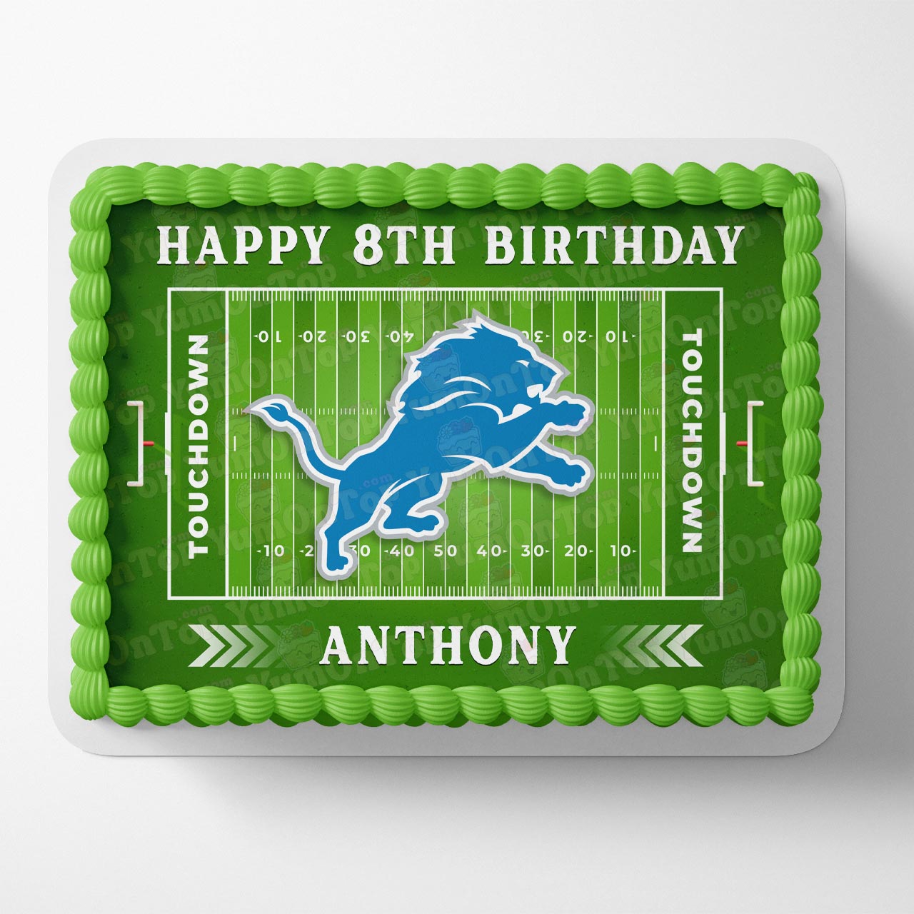 Lions Football American Fans Edible Cake Topper