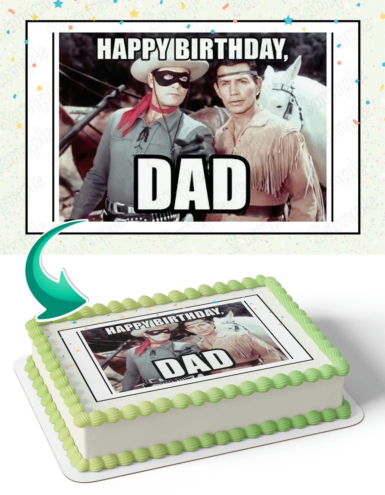 Long Ranger Meme Edible Cake Topper