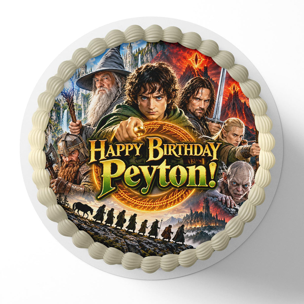 The Lord of the Rings Edible Cake Topper | Birthday Cake Decoration | Photo Cake Image | Custom Edible Cake Topper