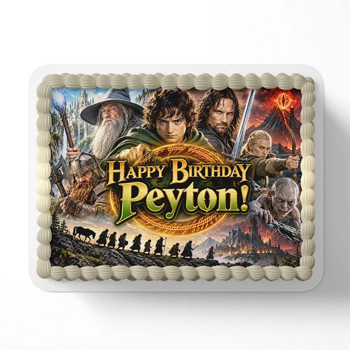 The Lord of the Rings Edible Cake Topper | Birthday Cake Decoration | Photo Cake Image | Custom Edible Cake Topper