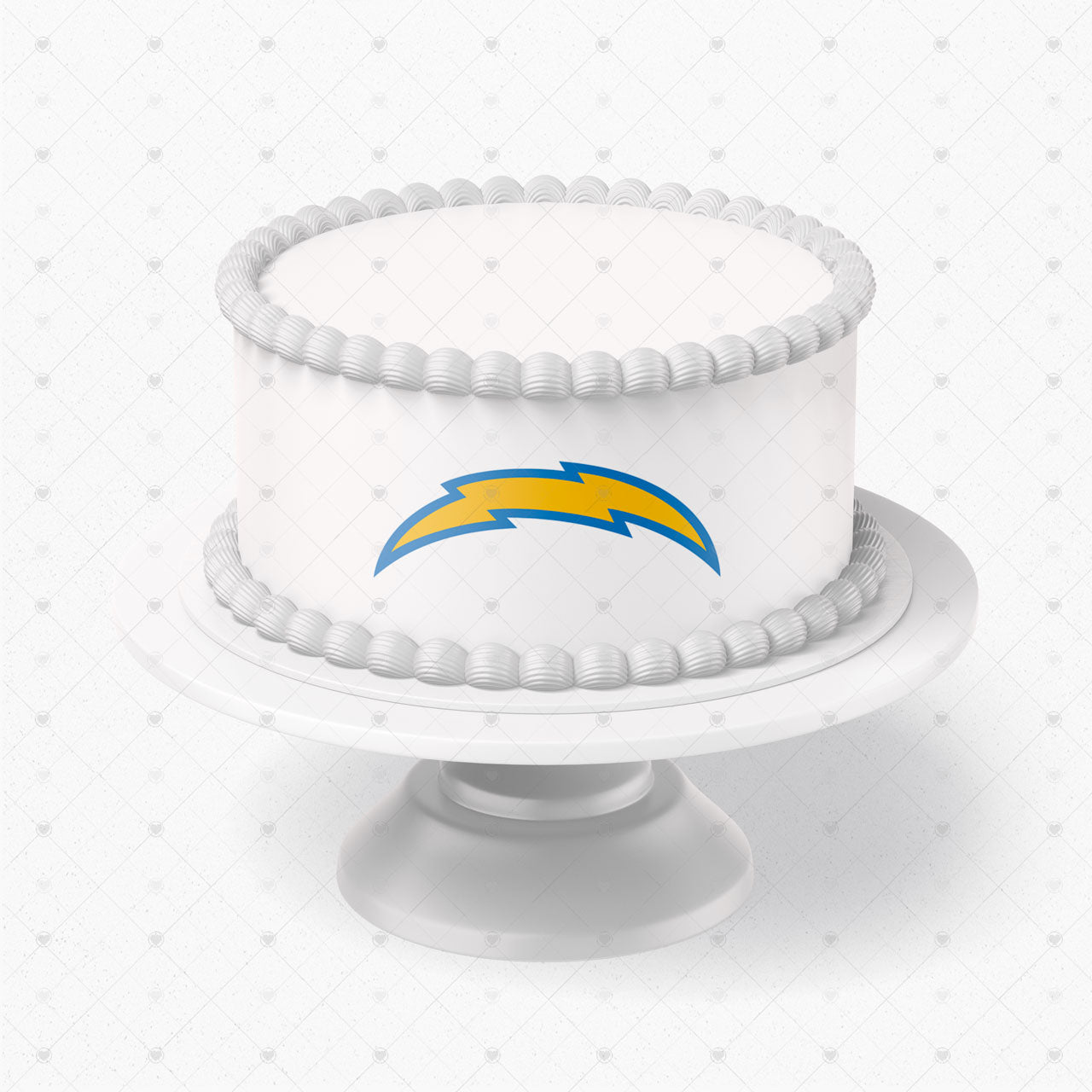 Los Angeles Chargers Logo Edible Cake Wrap Strip – Icing Sheet Ca - Personalized Edible Cake Topper | Custom Icing Sheet | Birthday Cake Decoration