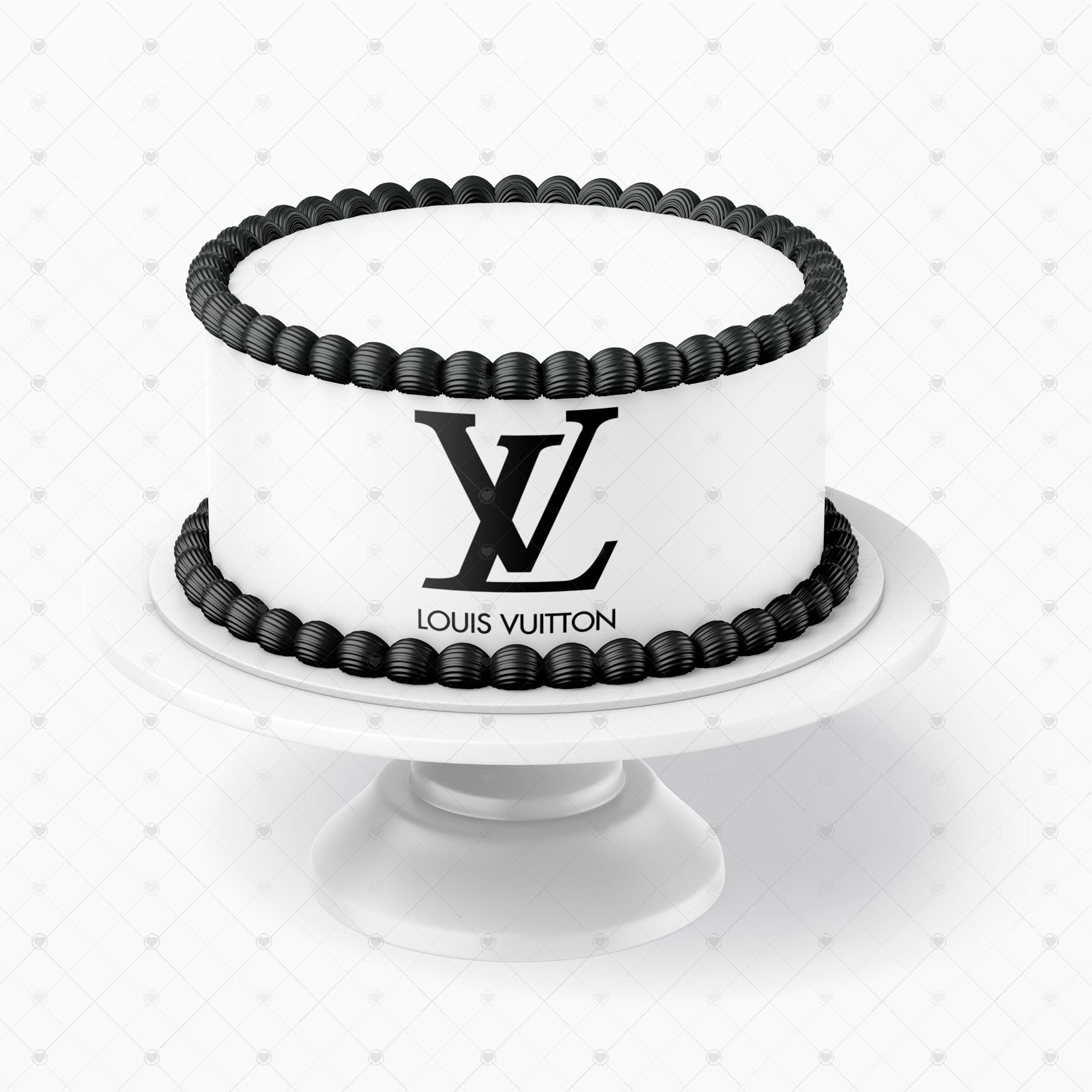 Louis Vuitton Fashion Luxury Logo Tier Cake Round – Icing Sheet Birth - Personalized Edible Cake Topper | Custom Icing Sheet | Birthday Cake Decoration