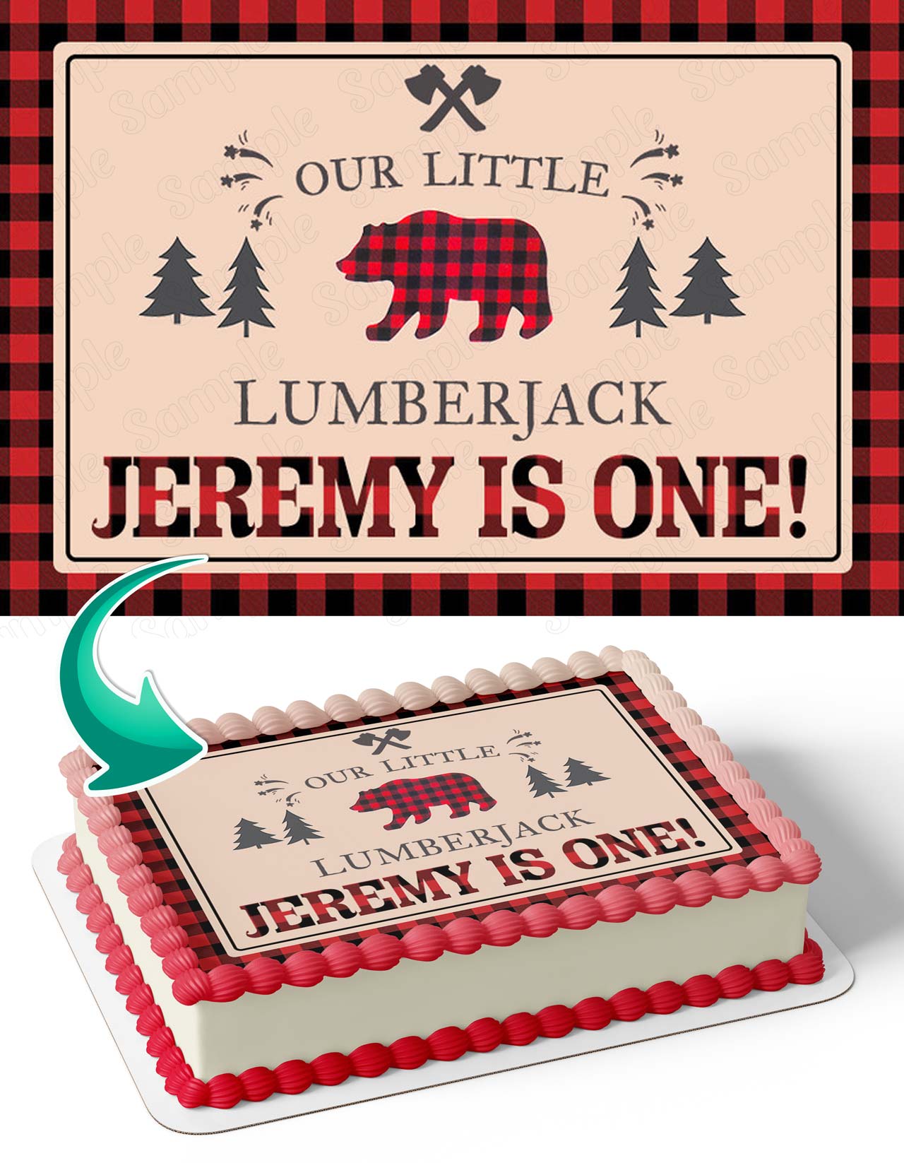 Lumberjack Lumberer Logger Woodsman LJM Edible Cake Topper
