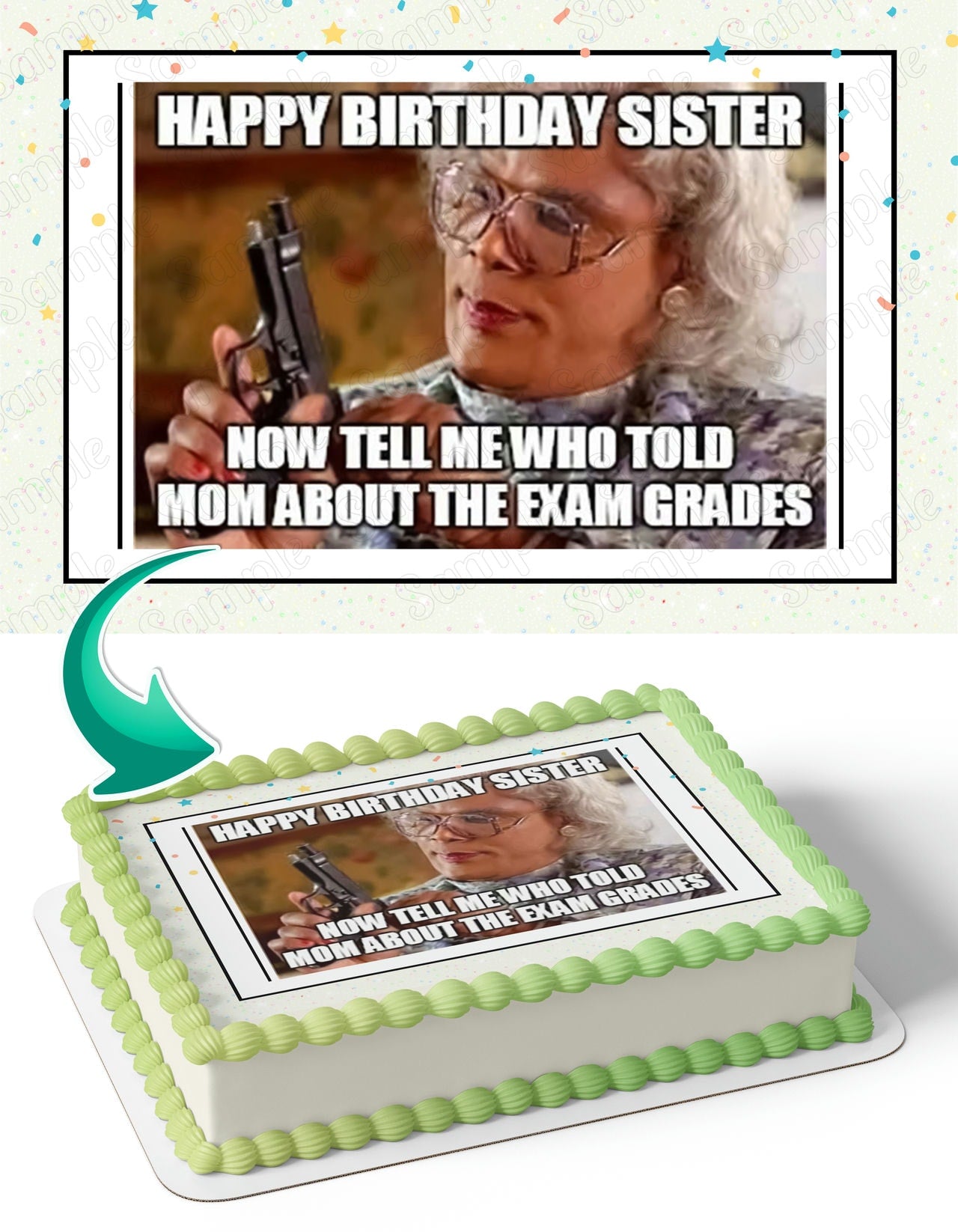 Madea Meme Edible Cake Topper