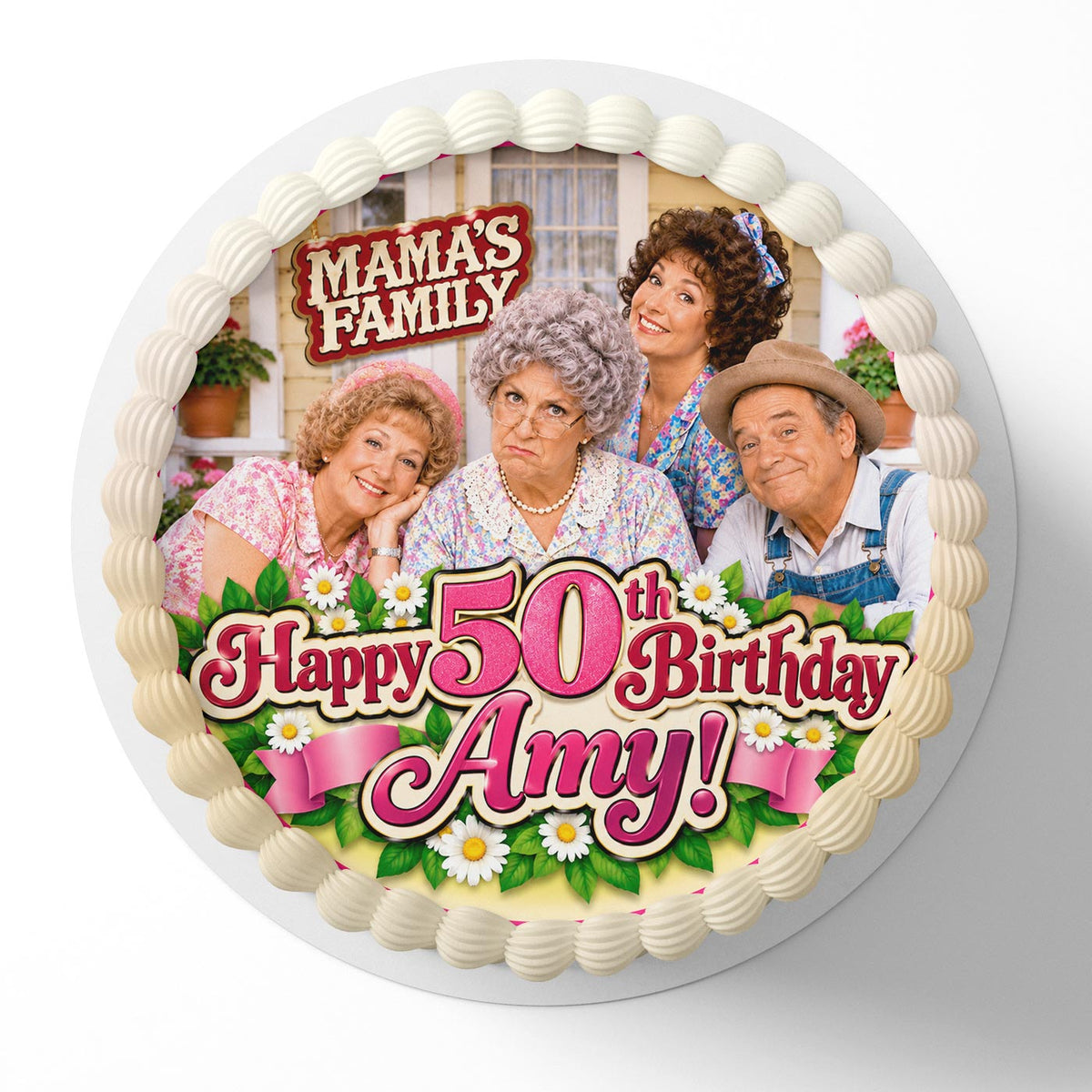 Mama's Family Edible Cake Topper | Birthday Cake Decoration | Photo Cake Image | Custom Edible Cake Topper