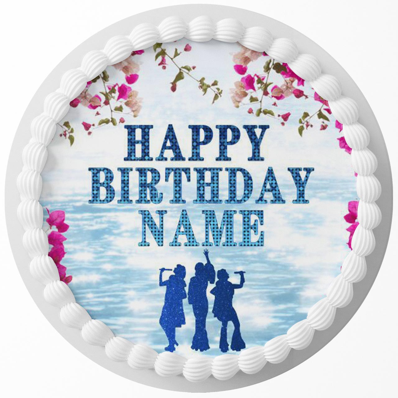 Mamma Mia Inspired LFS Round – Icing Sheet Birthday - Personalized Edible Cake Topper | Custom Icing Sheet | Birthday Cake Decoration