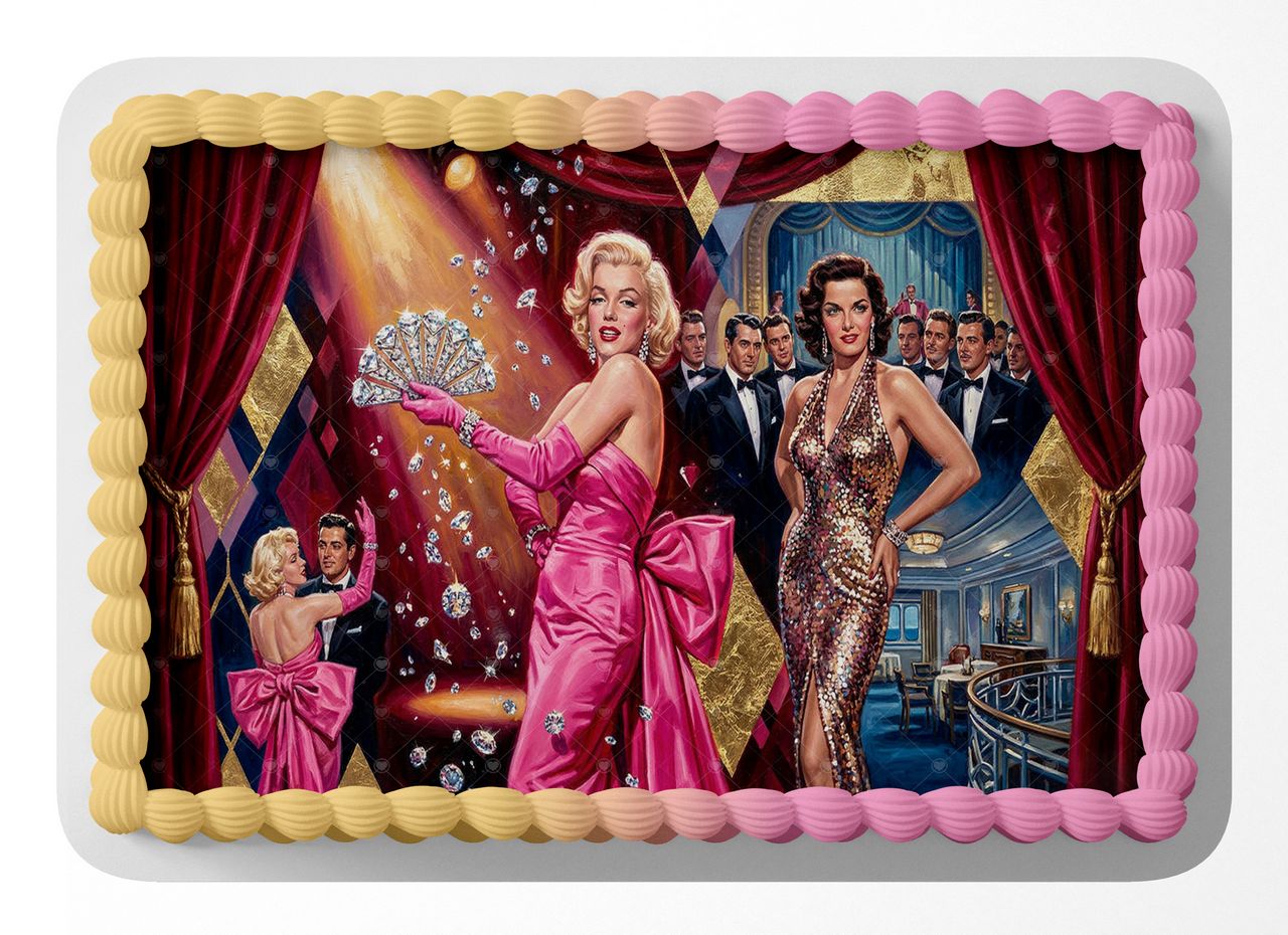 Marilyn Monroe Gentlemen Prefer Blondes Classic Film edible cake topper